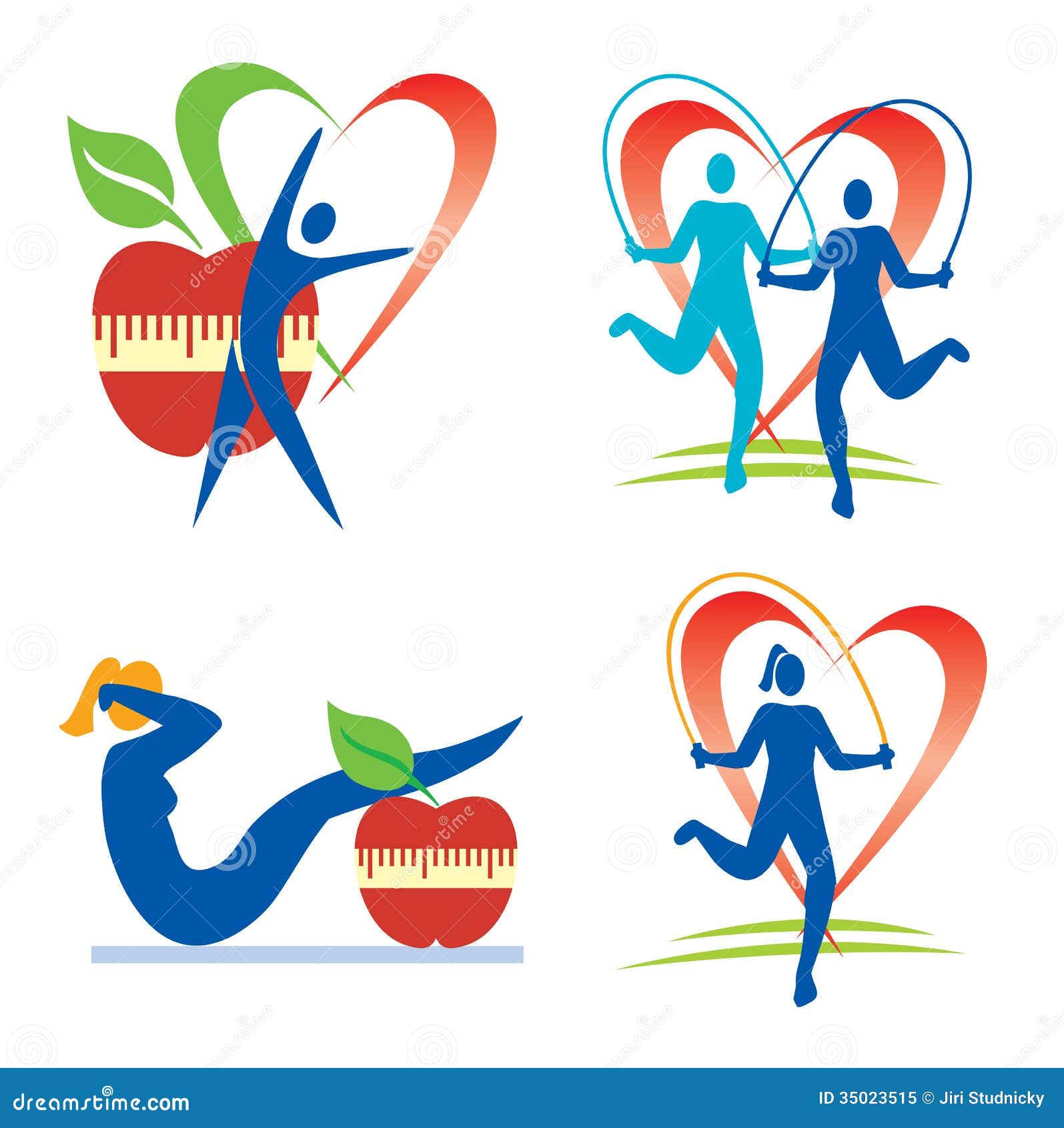 Fitness Health Icons Royalty Free Stock Photo - Image: 35023515