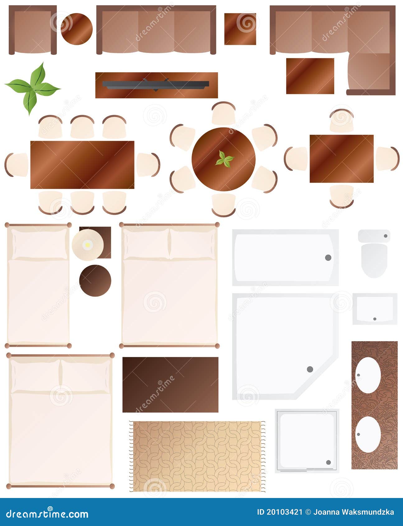 Office Furniture Floor Plan View