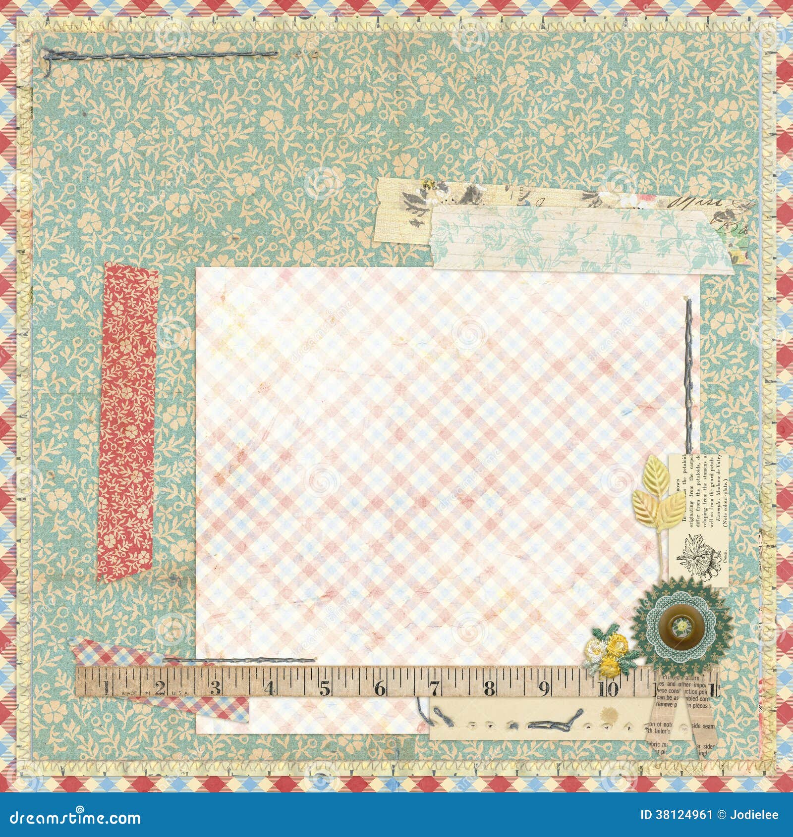 Floral Embellishments For Your Scrapbook Layouts floral scrapbook layout with vintage embellishments stock Floral Embellishments For Your Scrapbook Layouts floral scrapbook layout with vintage embellishments stock