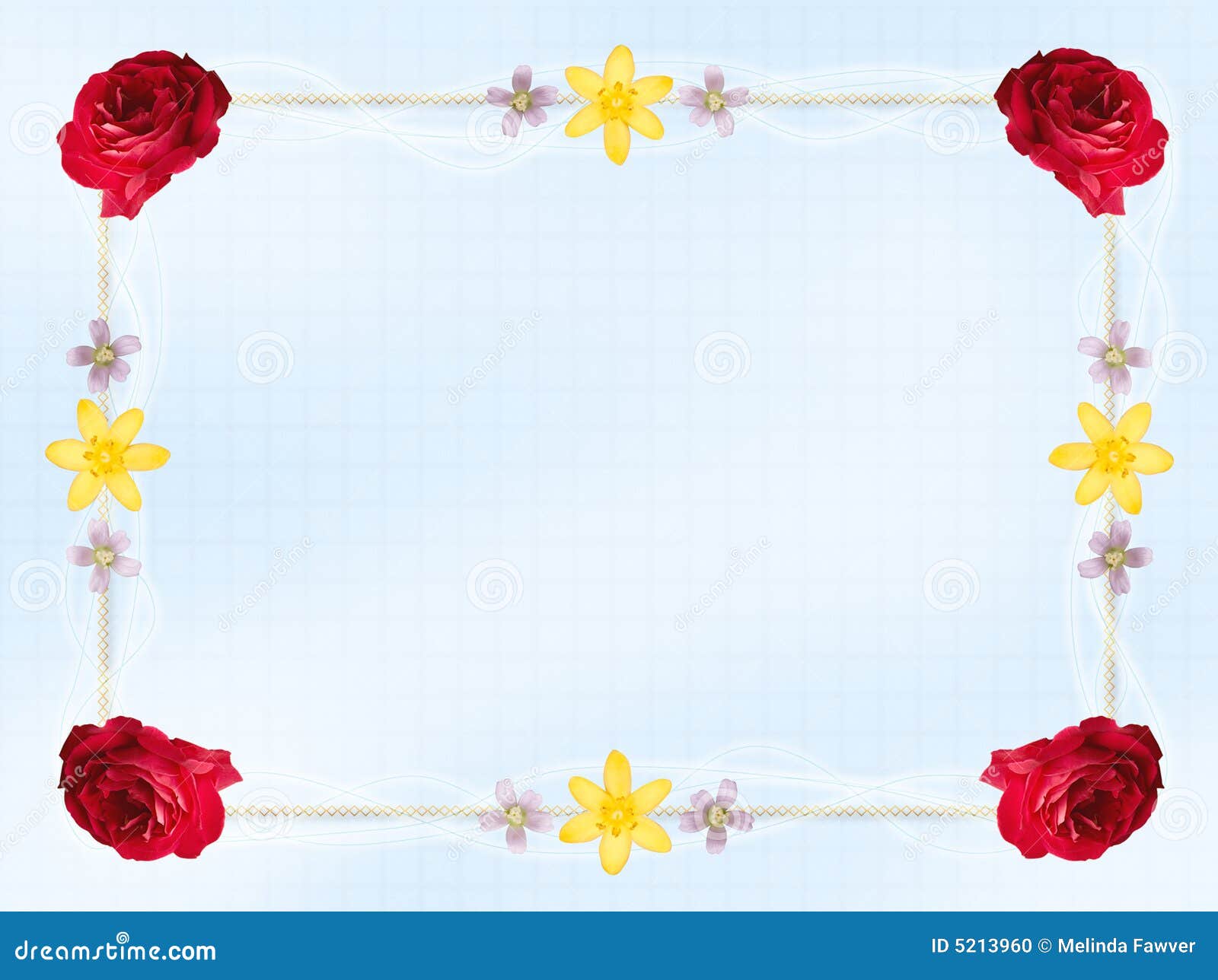 Flower Card Border Stock Photo - Image: 5213960