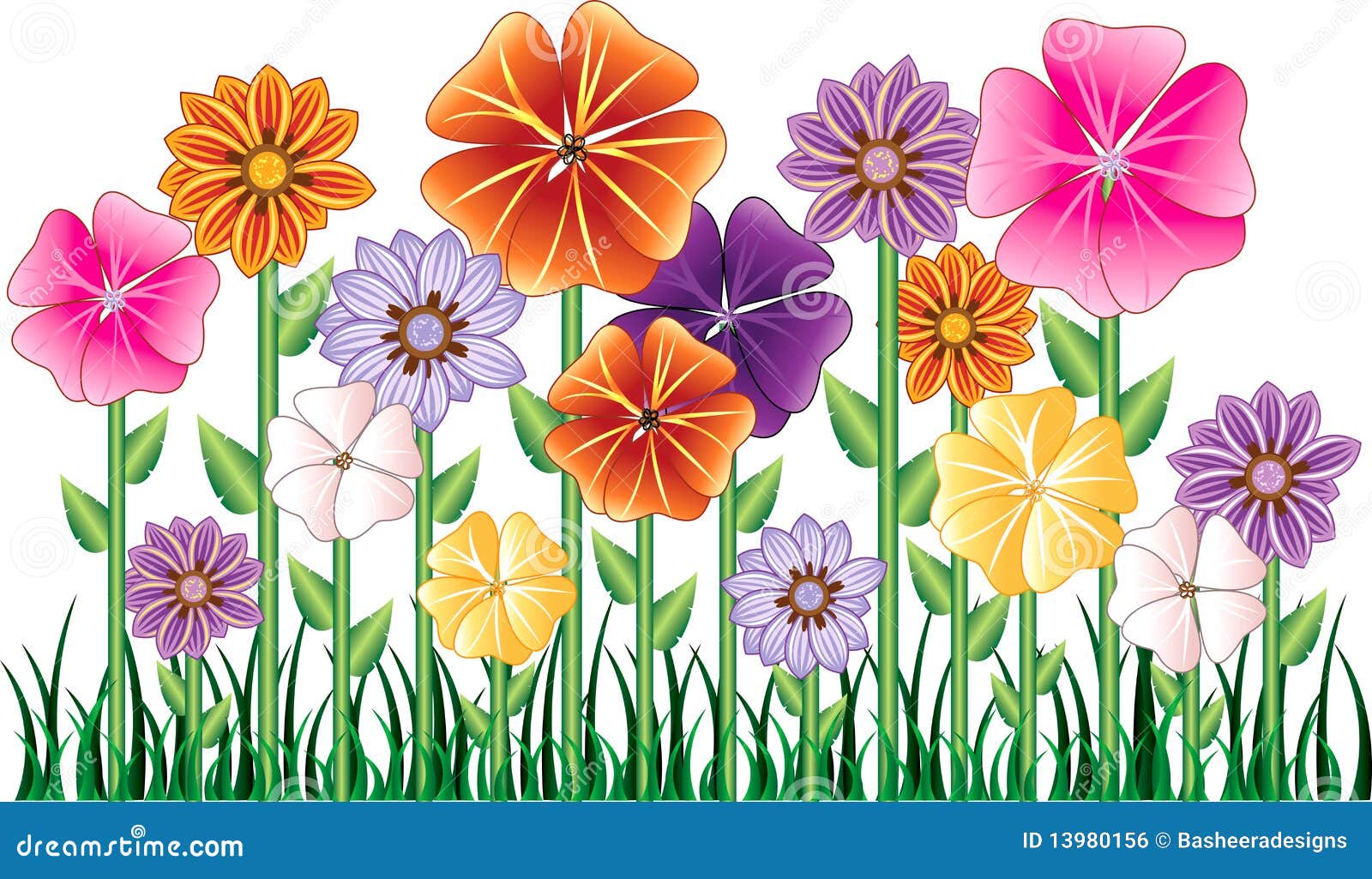 Flower Garden Clip Art Flower garden