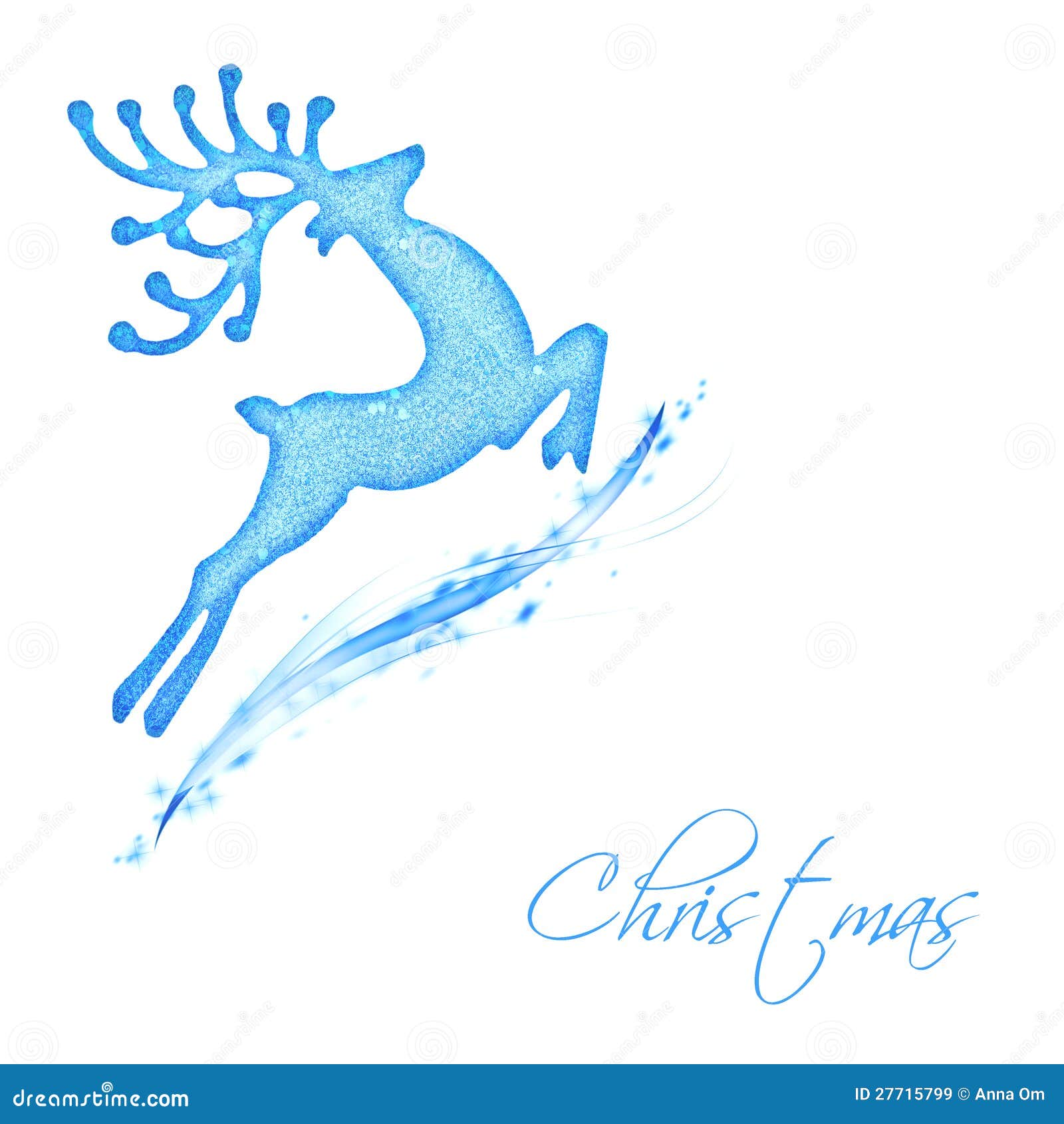 Flying Santa's Reindeer Royalty Free Stock Images - Image 