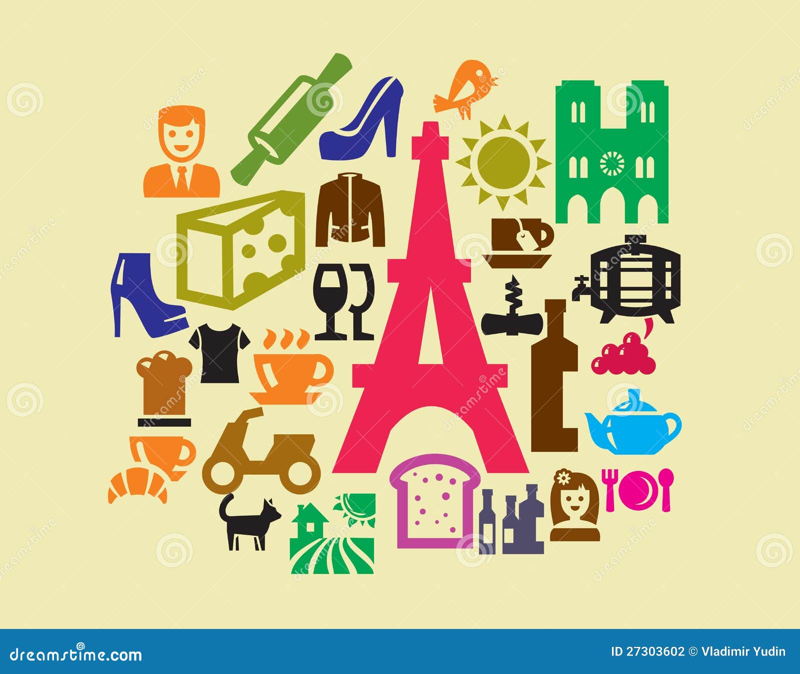 French Culture Icons Stock Photography  Image: 27303602