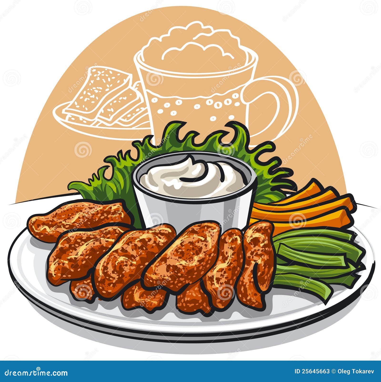 clipart fried chicken wings - photo #25