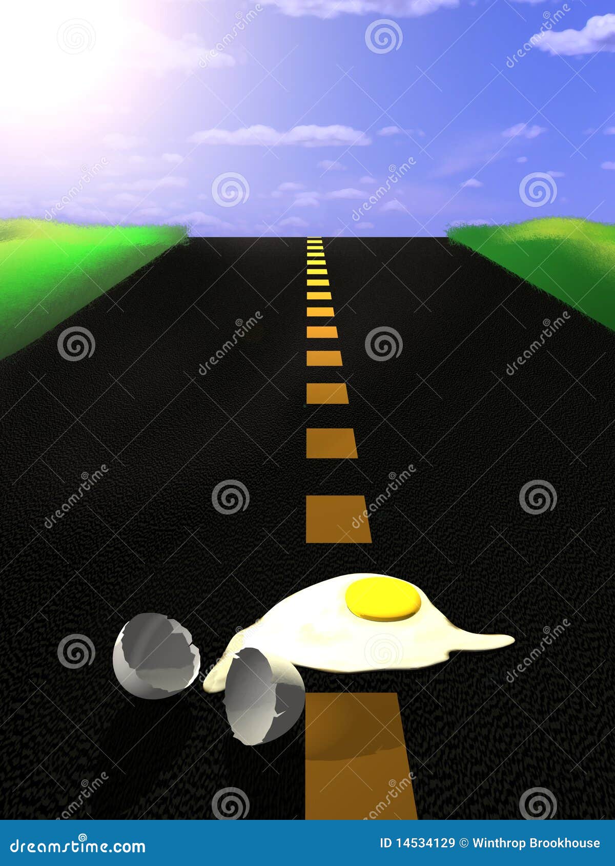 Fried Egg On Sidewalk Royalty Free Stock Images Image 14534129