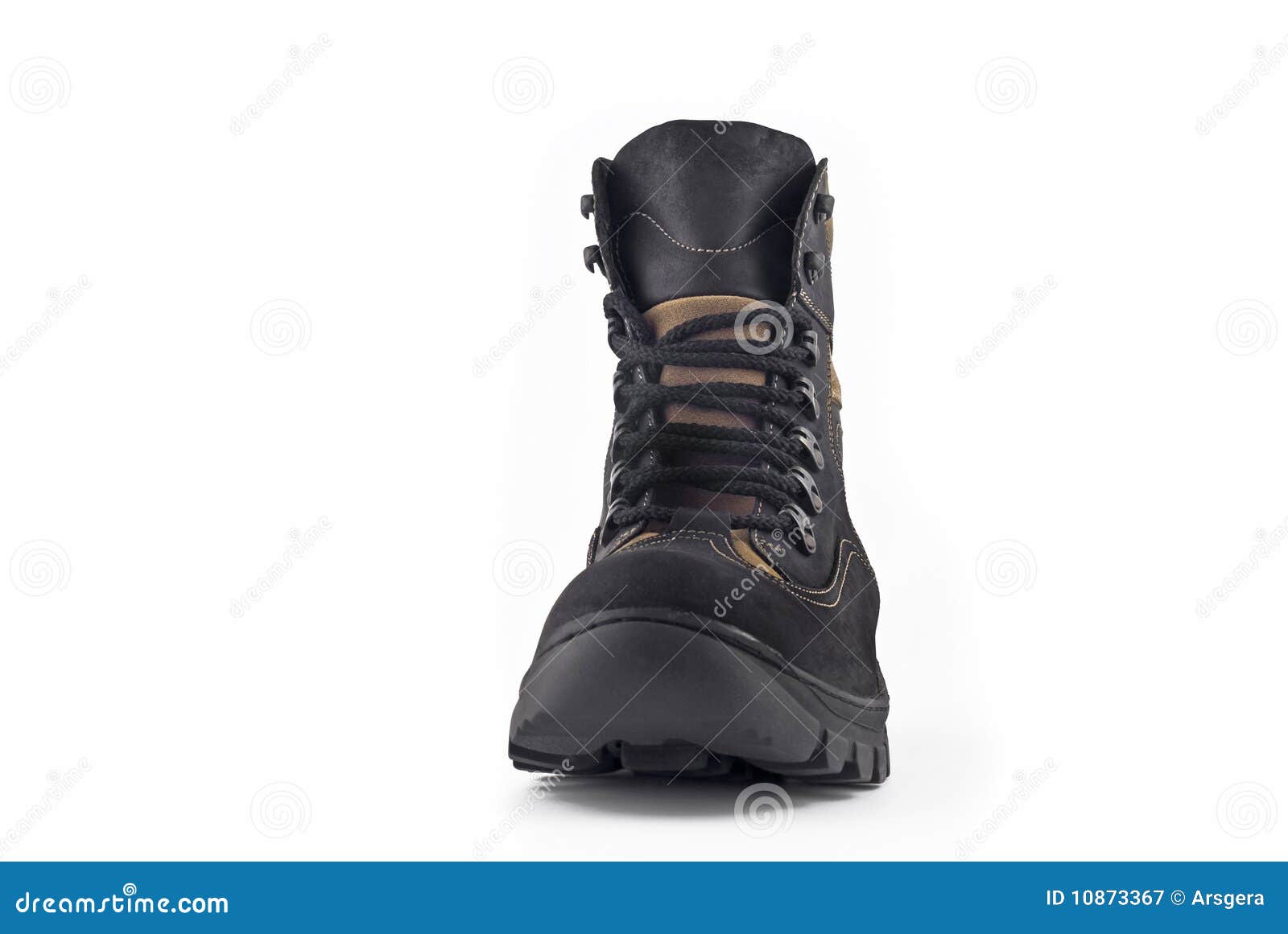 Front View Of Warm Leather Boot Royalty Free Stock Photography Image