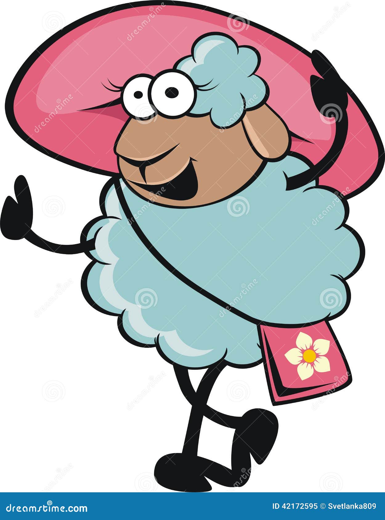 Funny Cartoon Sheep Stock Vector - Image: 42172595