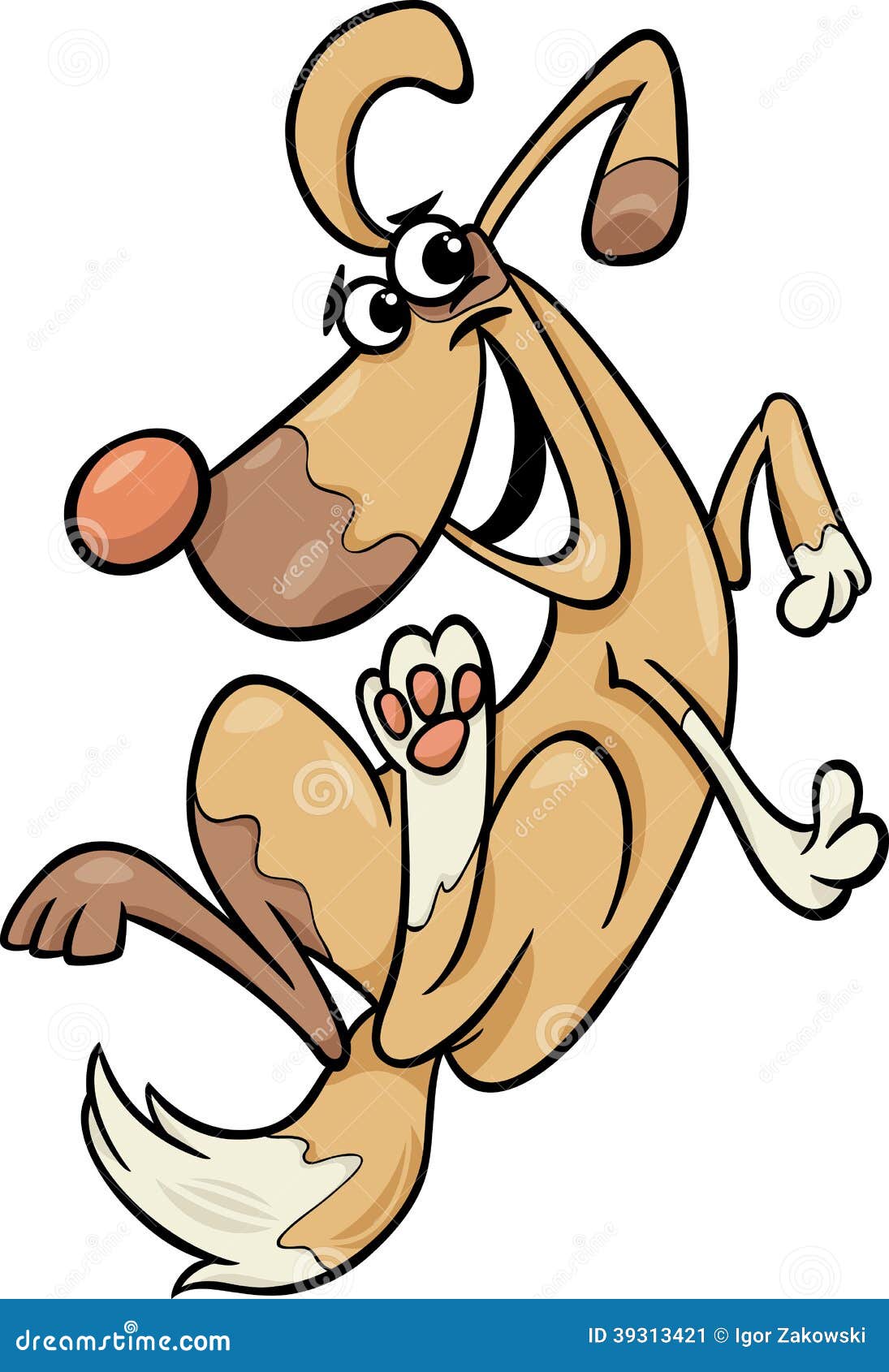Funny Dog Cartoon Illustration Stock Vector - Image: 39313421