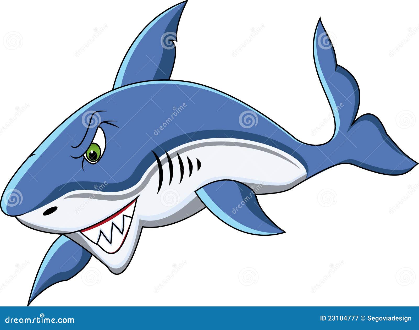 Funny Shark Cartoon Royalty Free Stock Photography - Image: 23104777