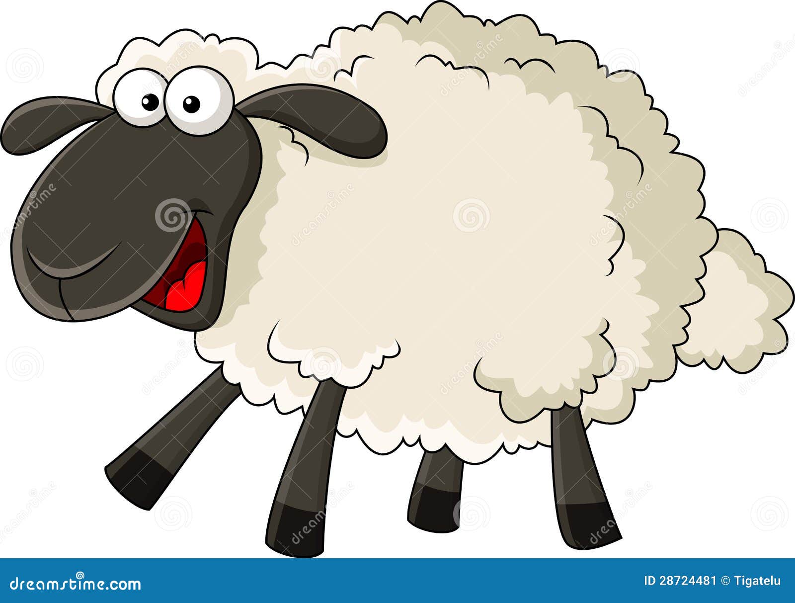 Funny Sheep Cartoon Stock Image - Image: 28724481