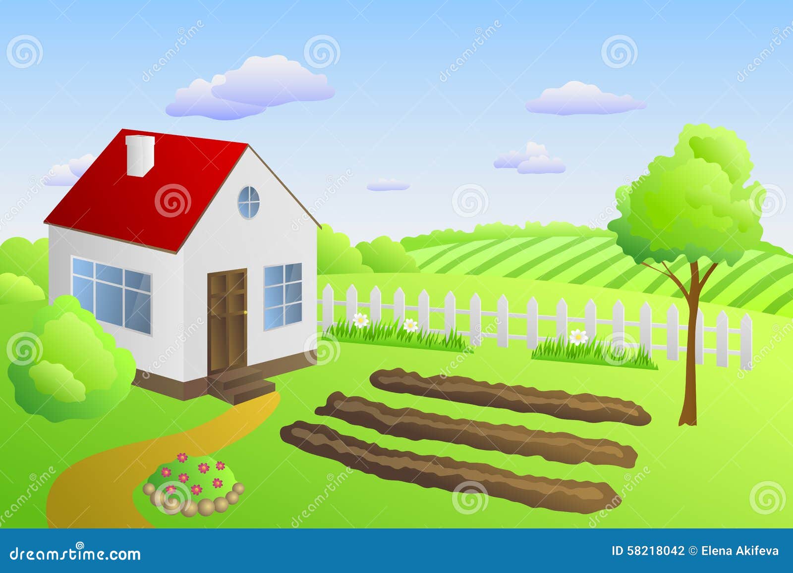 house with garden clipart - photo #15