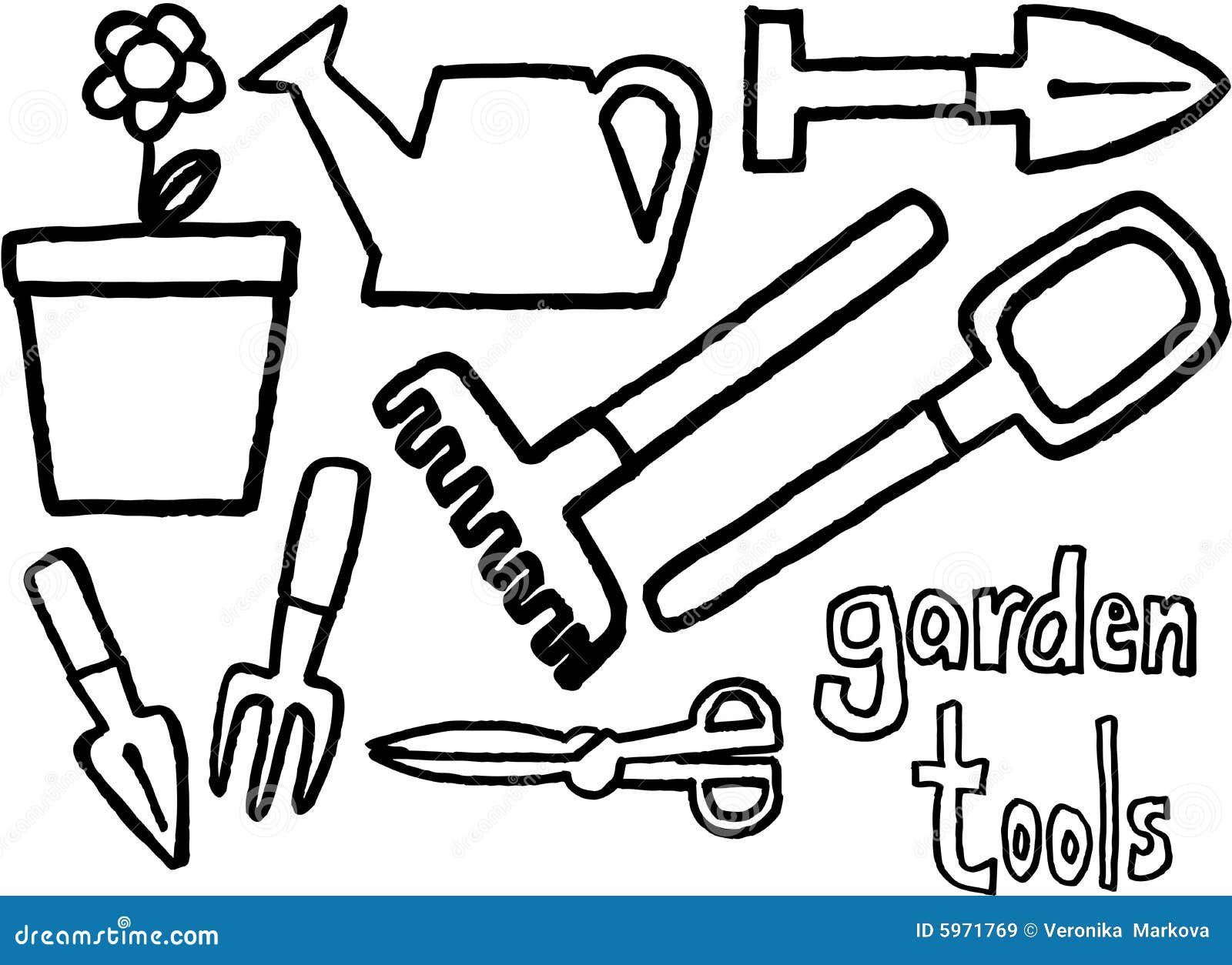garden tools coloring pages - photo #2