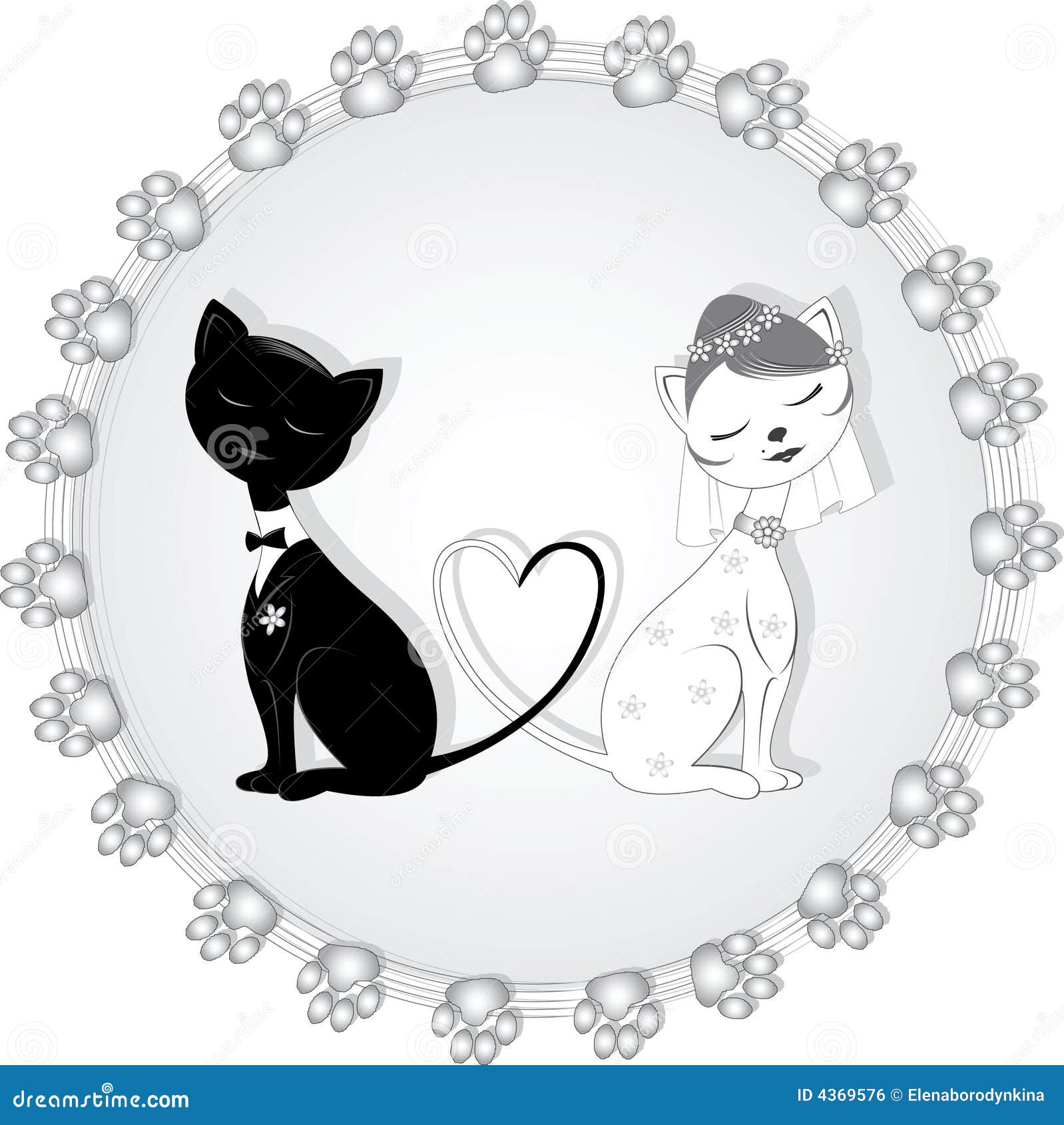 cat wedding clipart - photo #12