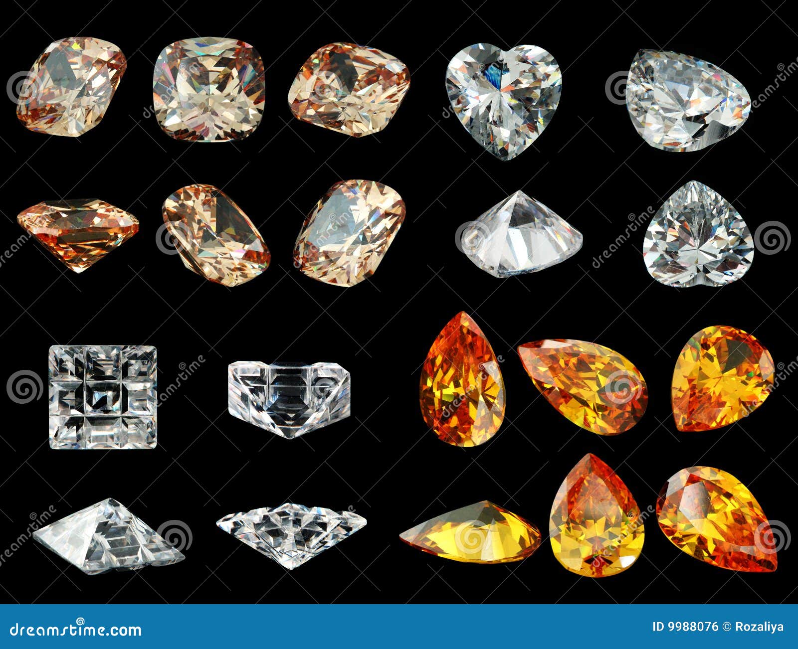 Gemstone Isolated On Black Background Royalty Free Stock Image - Image