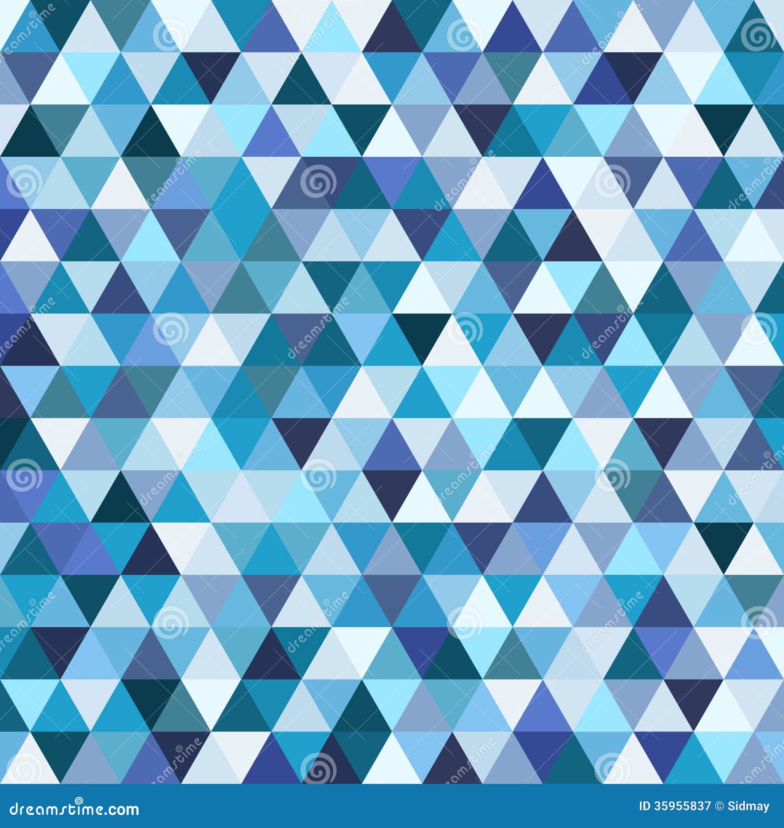 Geometric Mosaic Pattern From Blue Triangle Royalty Free Stock