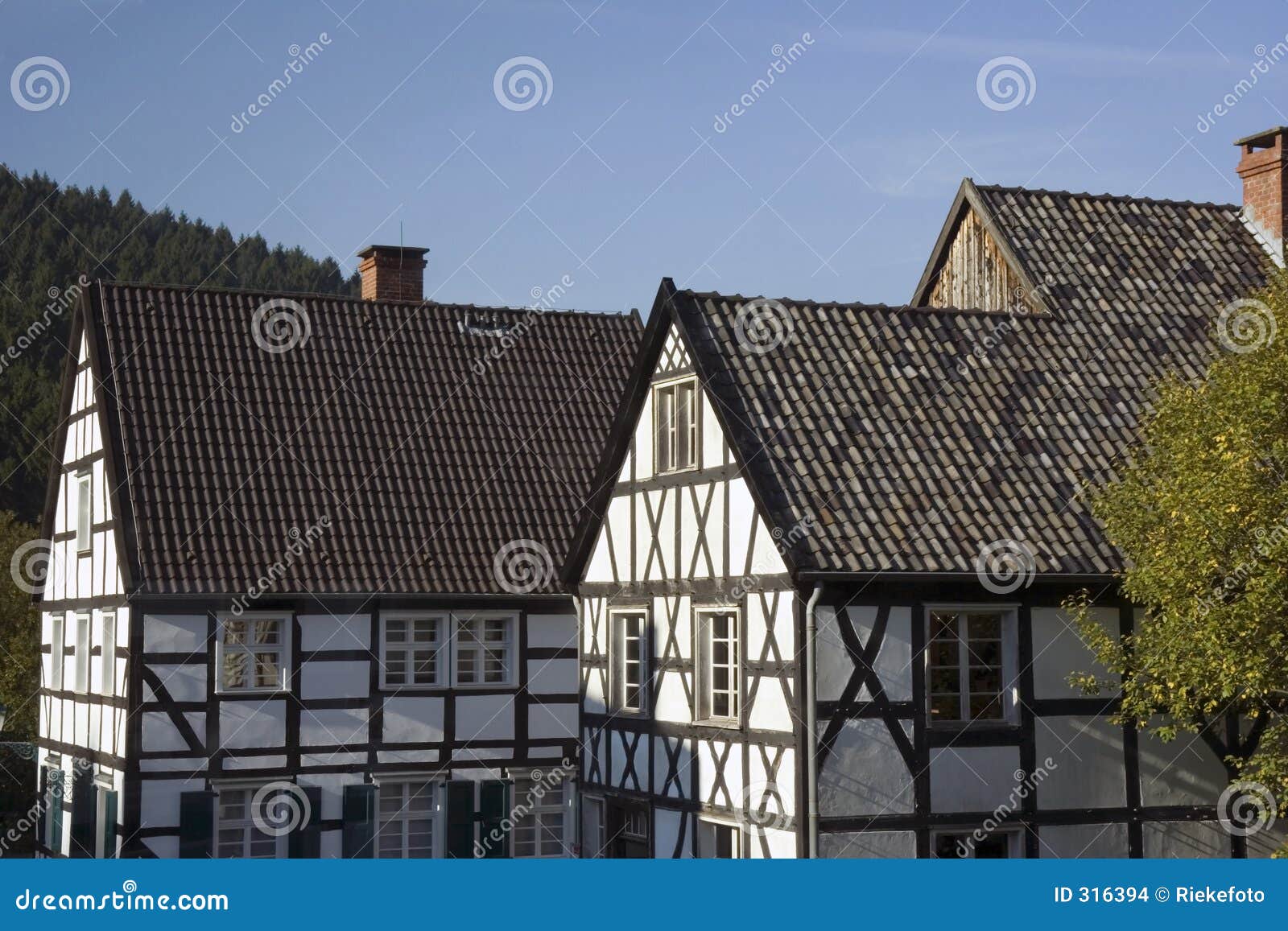 German Village With Timbered Houses Stock Images Image 316394