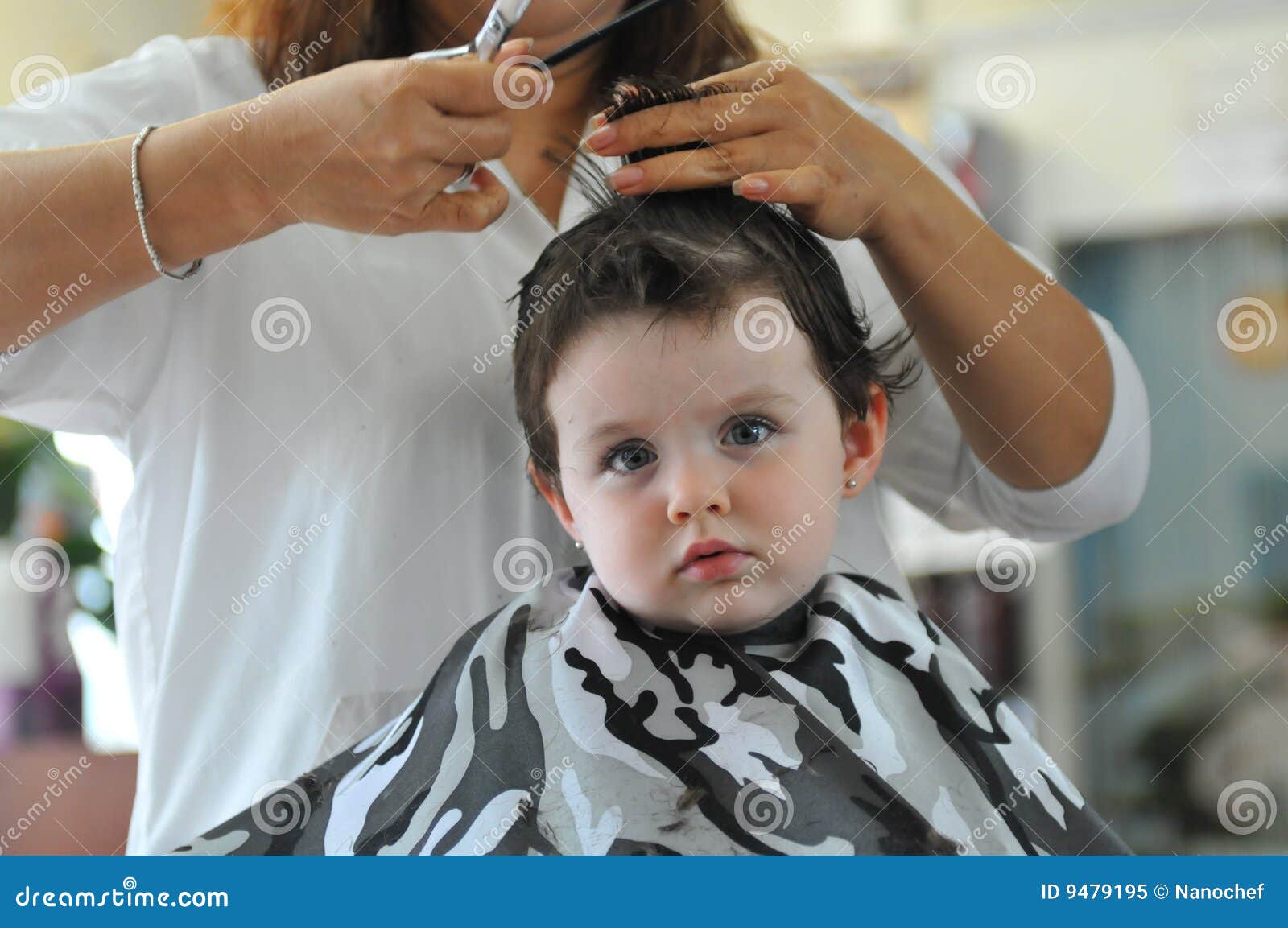 Getting A Haircut Royalty Free Stock Photo - Image: 9479195
