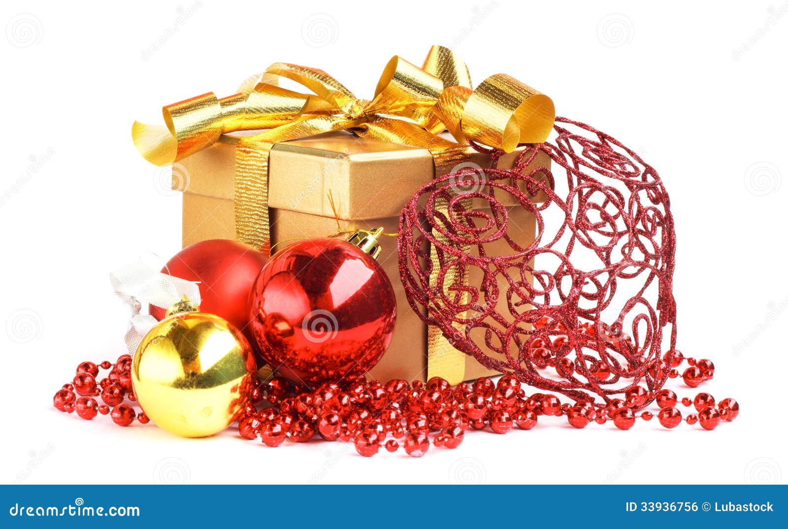 Gift Box And Christmas Decoration Royalty Free Stock Image - Image ...