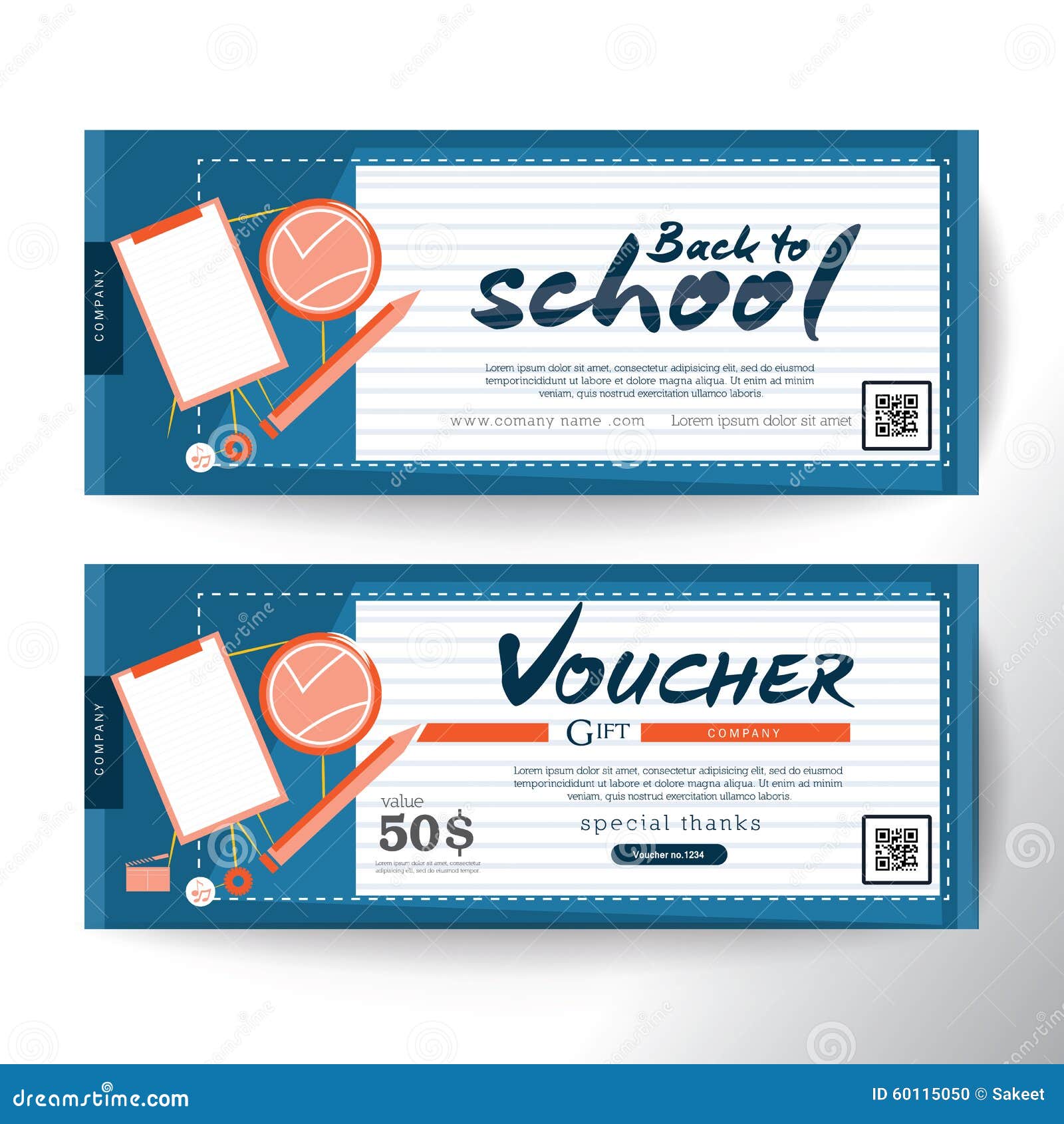 Gift Voucher concept back to school