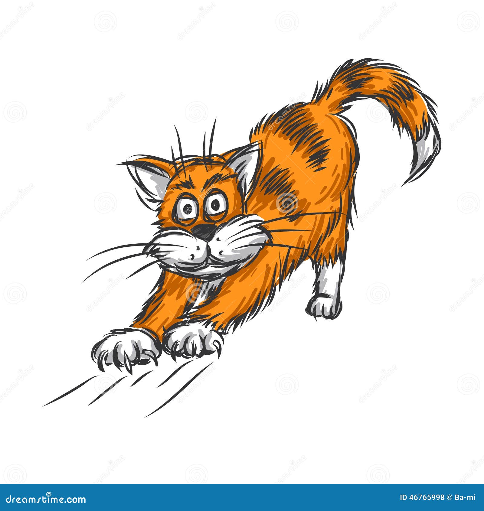 Ginger Cat Stock Vector - Image: 46765998