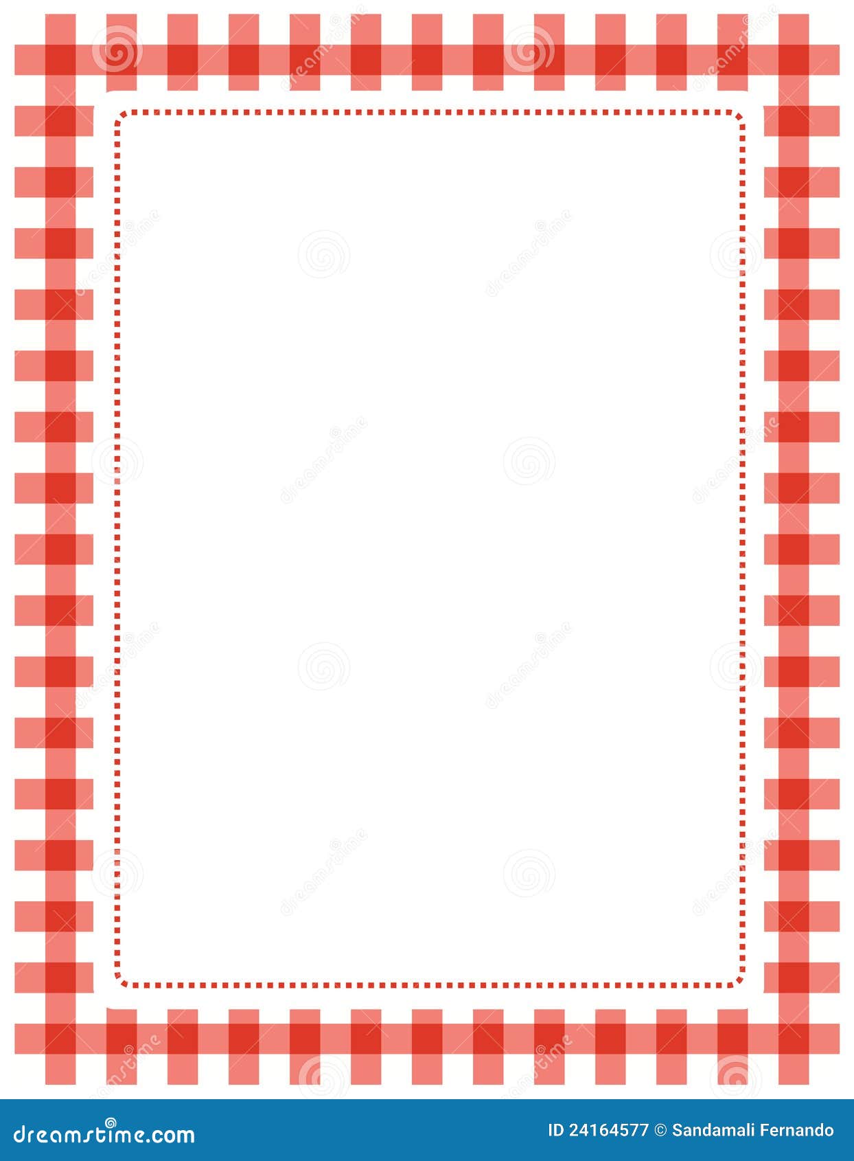 Red Checkered Border Clip Art