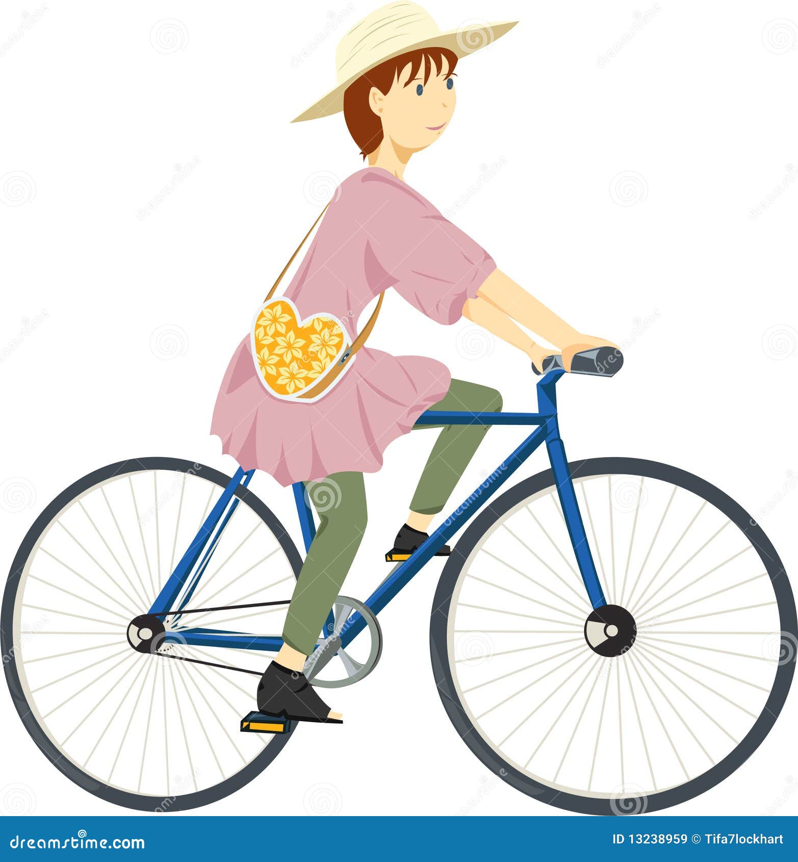 free clip art woman on bicycle - photo #17