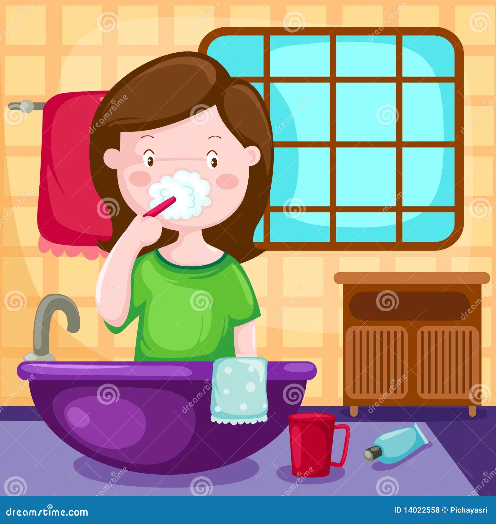 clipart girl brushing teeth - photo #36