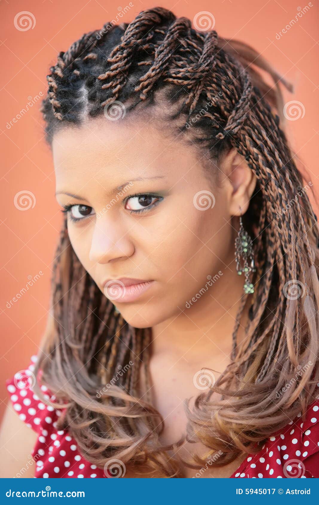 Girl With Exotic Hairstyle Royalty Free Stock Photography - Image ...