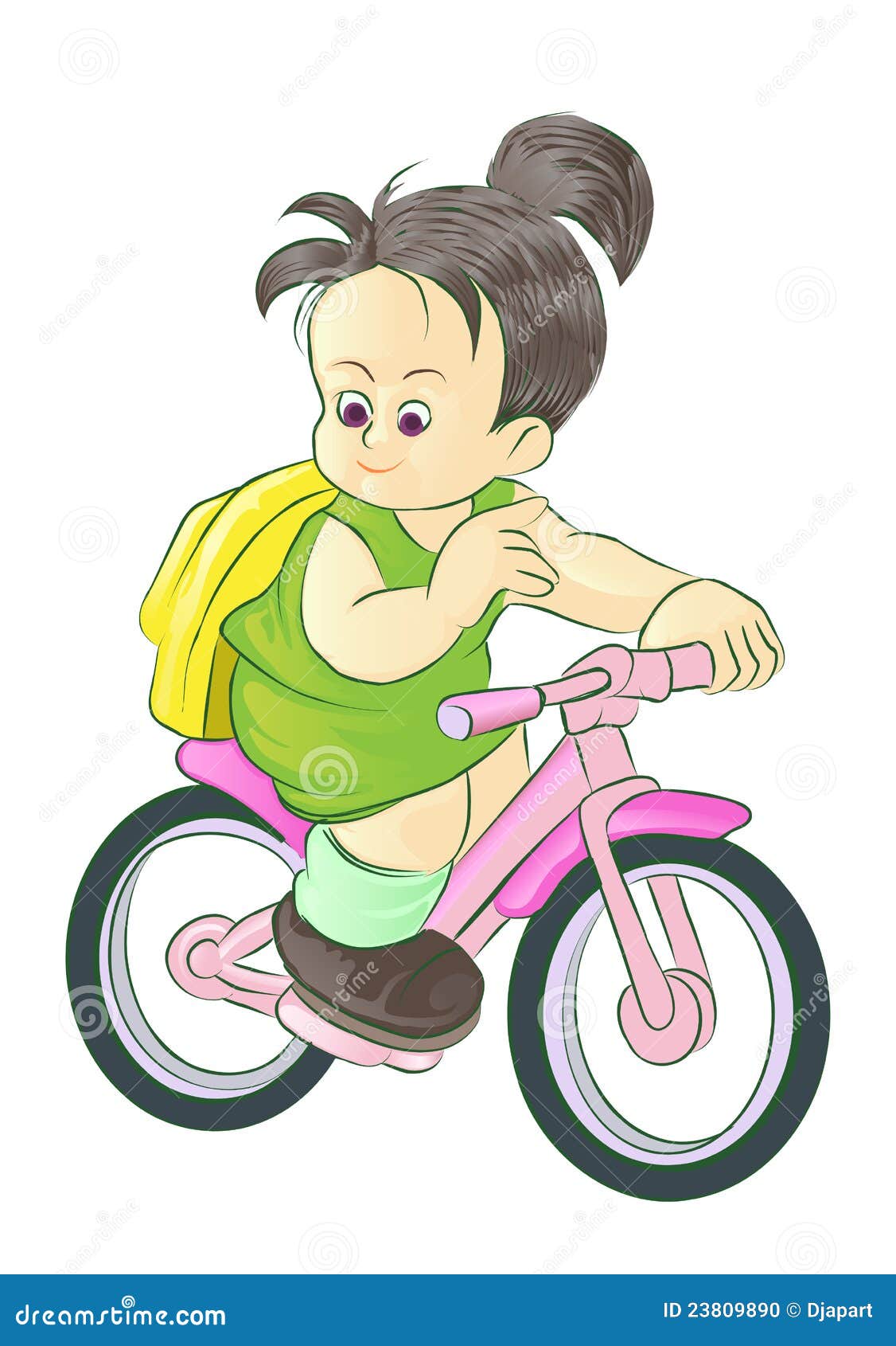 clipart girl riding bicycle - photo #47