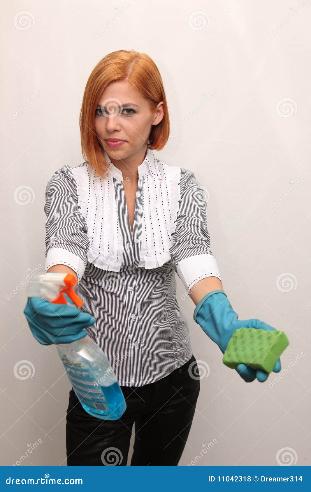 Girl latex gloves