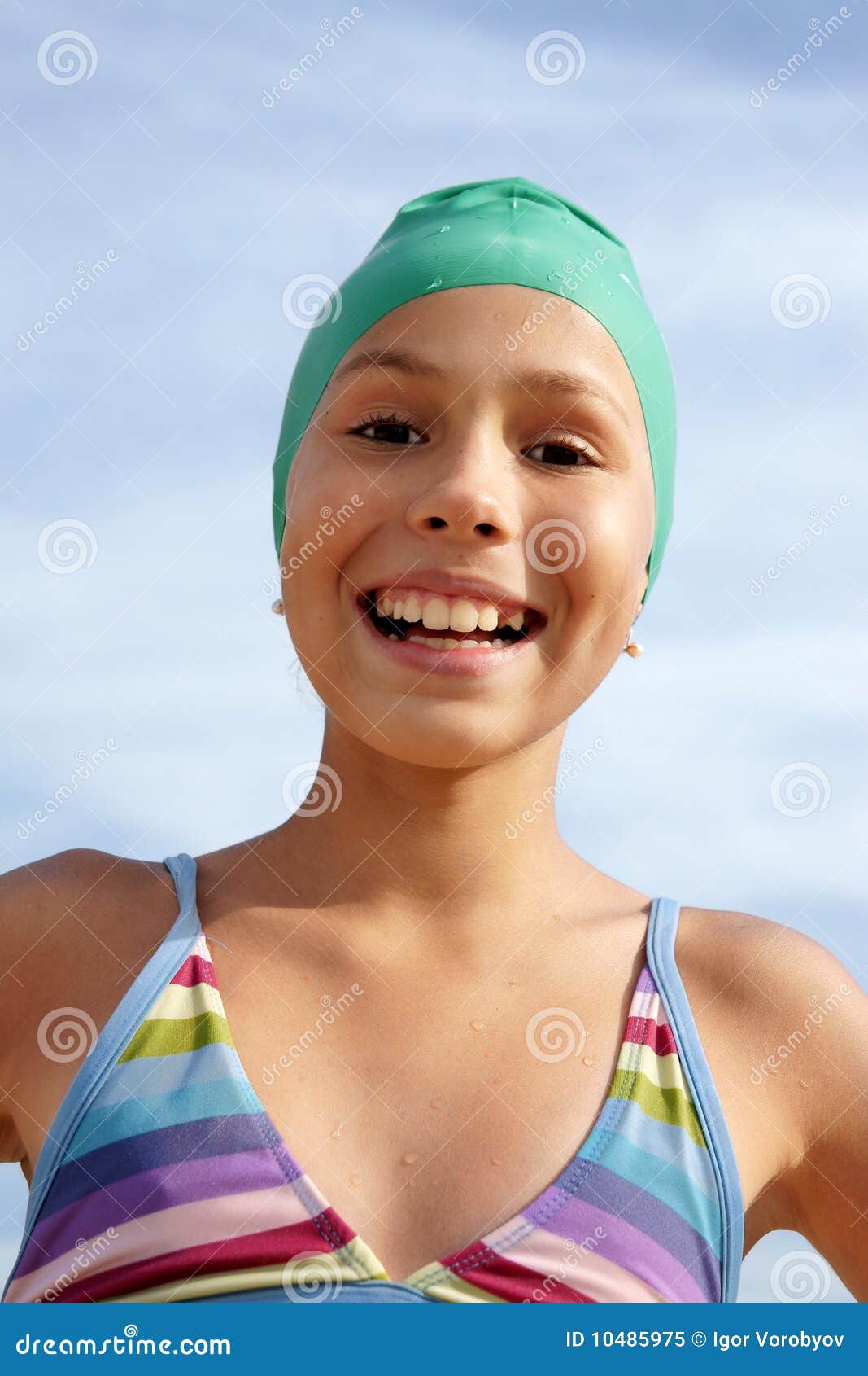 Preteen Girl On Sea Beach Royalty Free Stock Photo - Image 