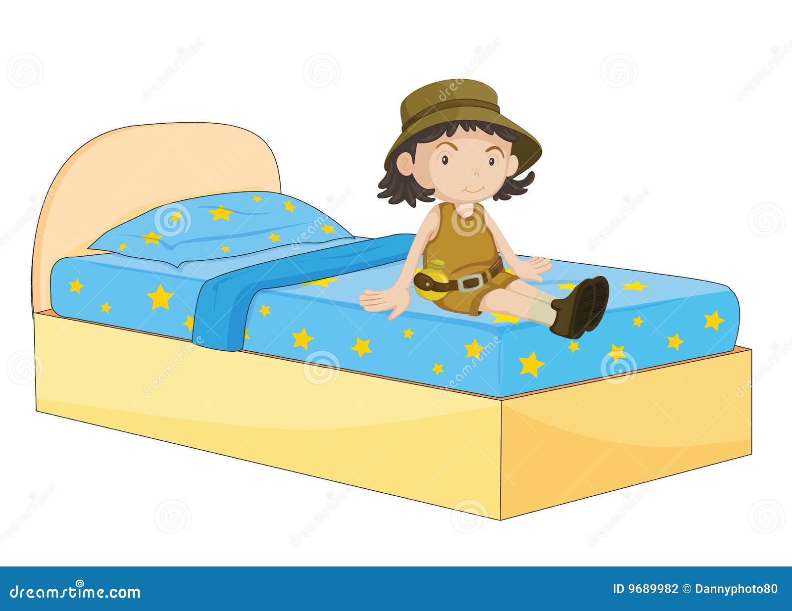 Girl Sitting On Bed Stock Photography - Image: 9689982
