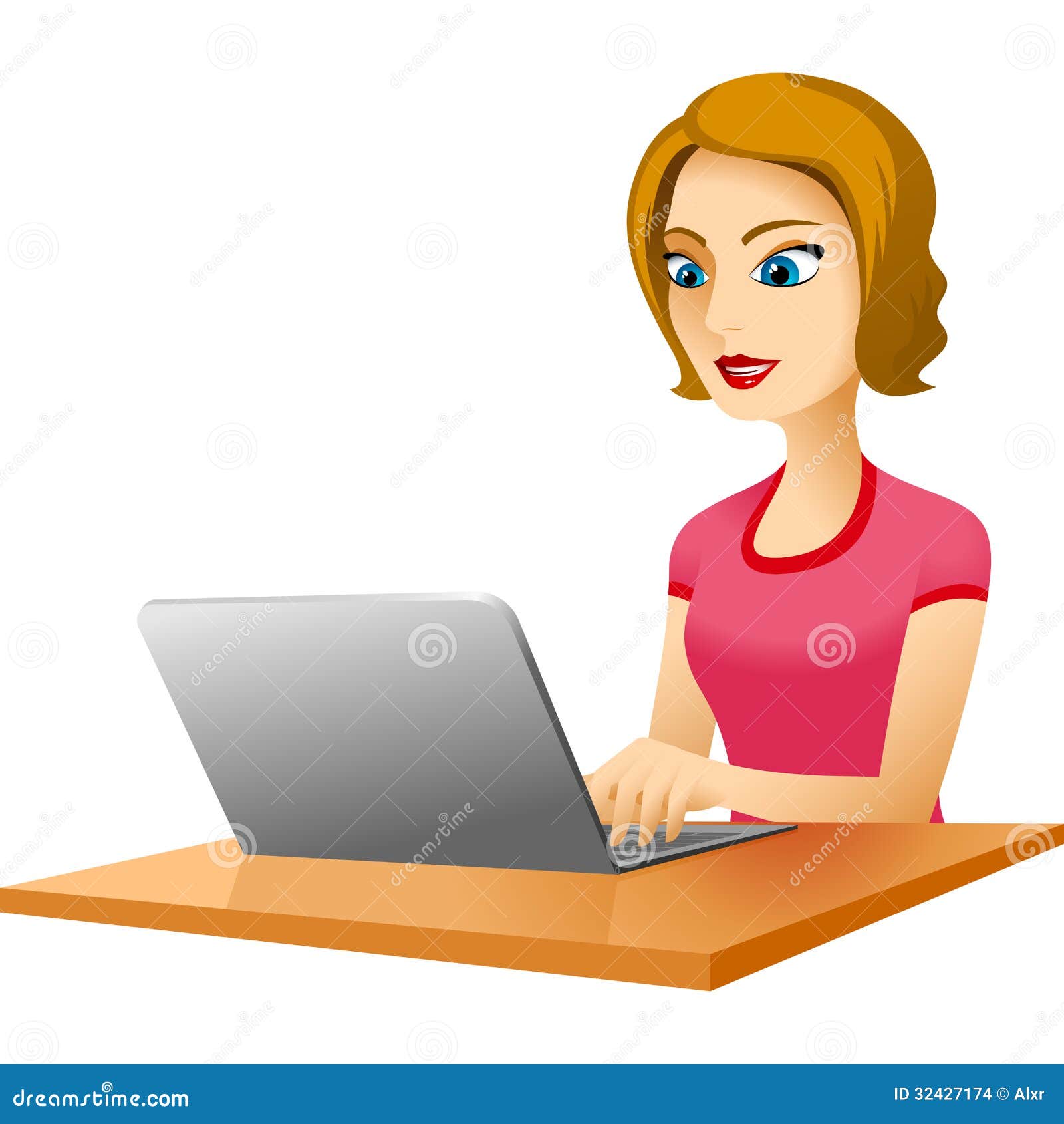 computer woman clipart - photo #36