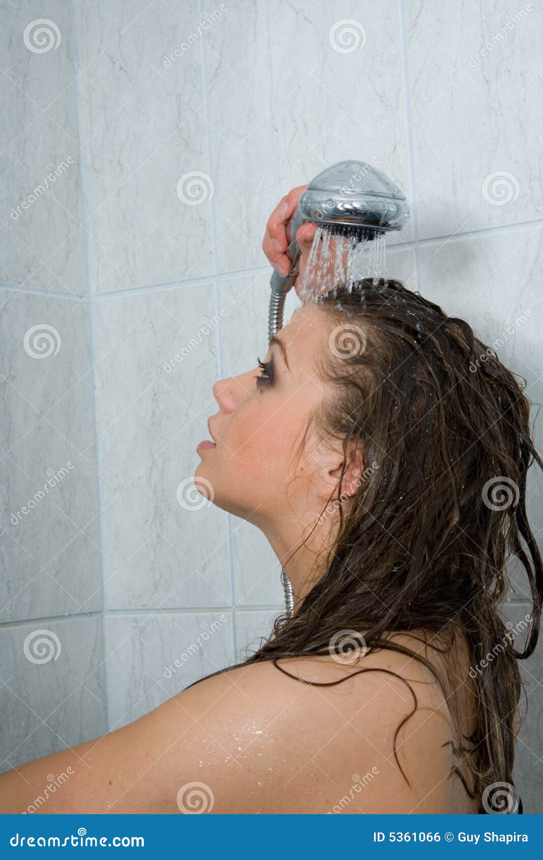 Girl Take Shower Royalty Free St