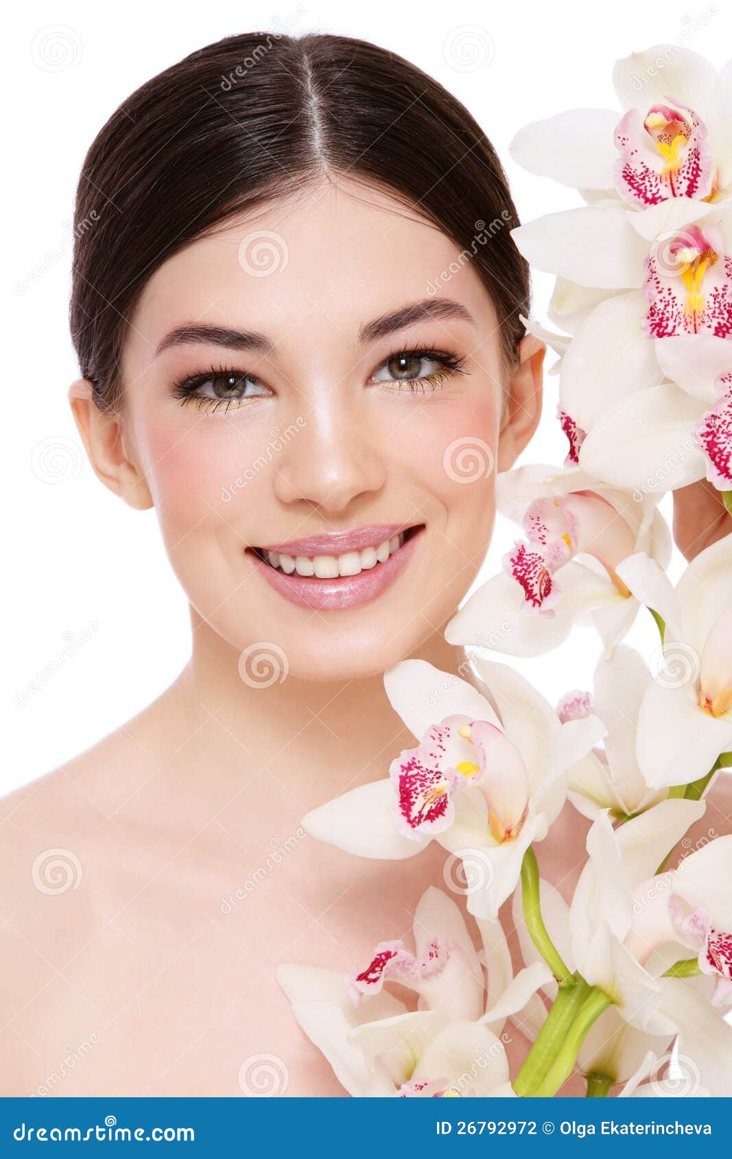 Girl with <b>white orchid</b> - girl-white-orchid-26792972