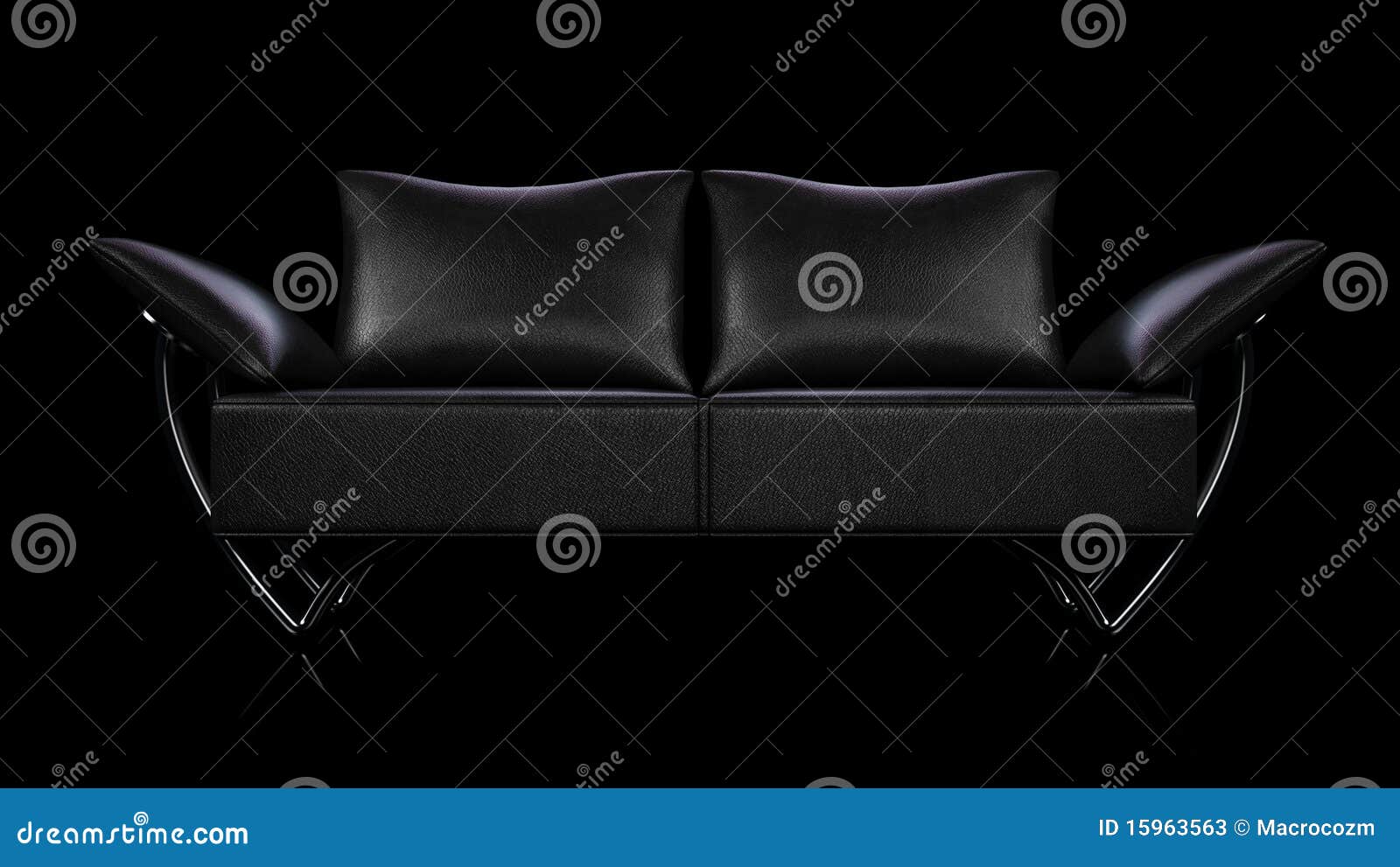 Black Leather Sofa