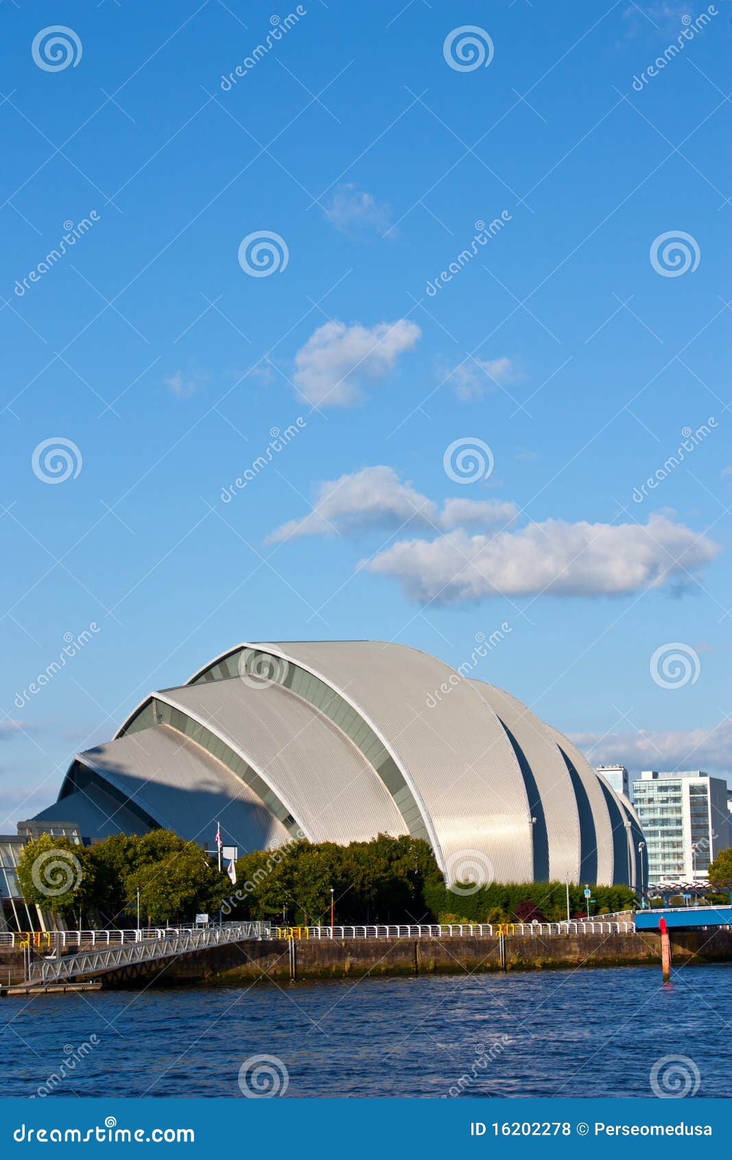 View of Glasgow Armadillo from the Science Center.