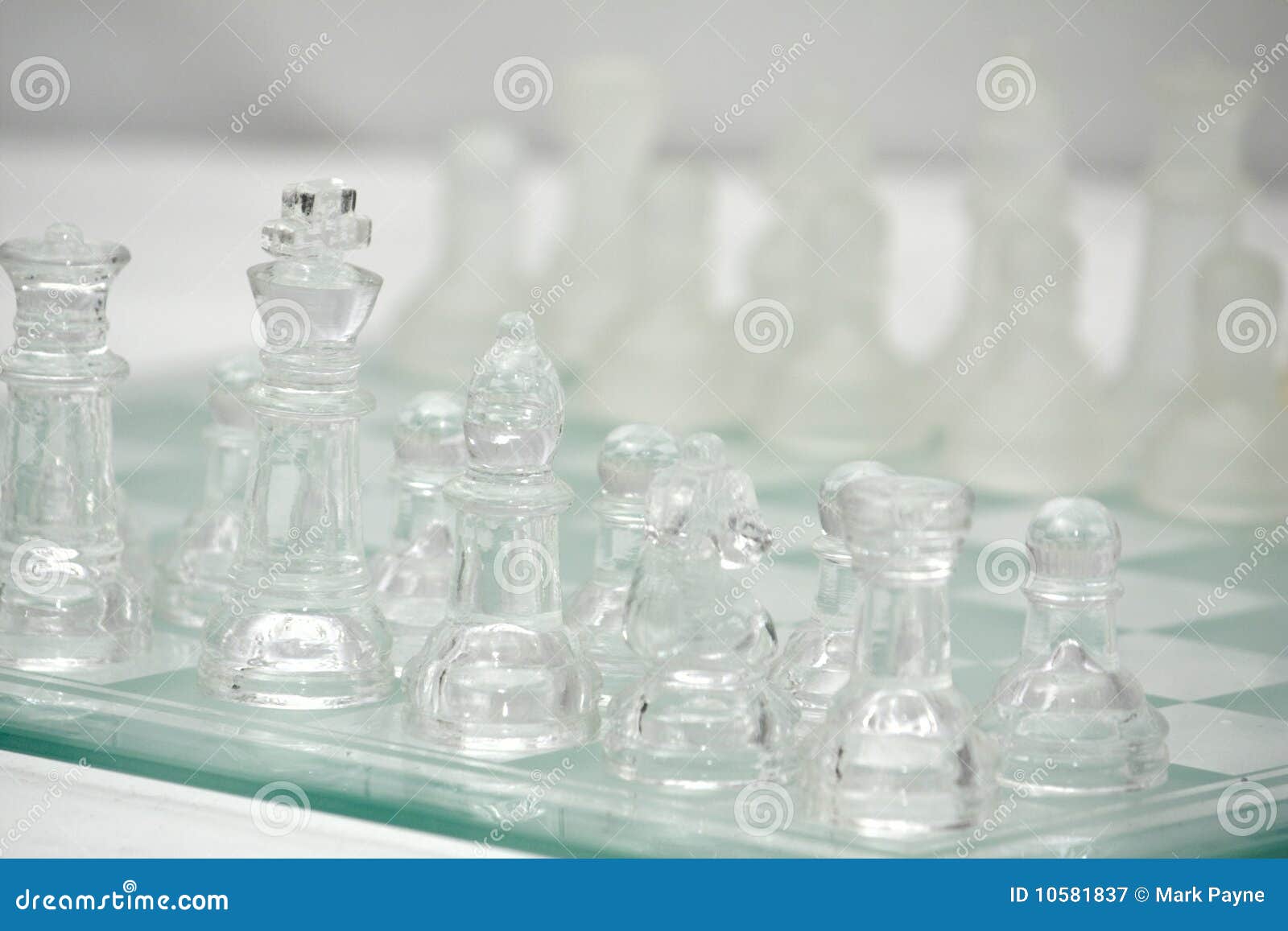 Royalty Free Stock Photography: Glass Chess board with Clear and 