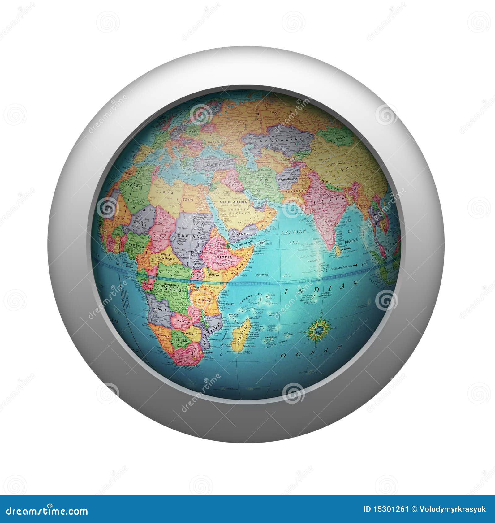 Globe In A Frame Stock Image Image 15301261