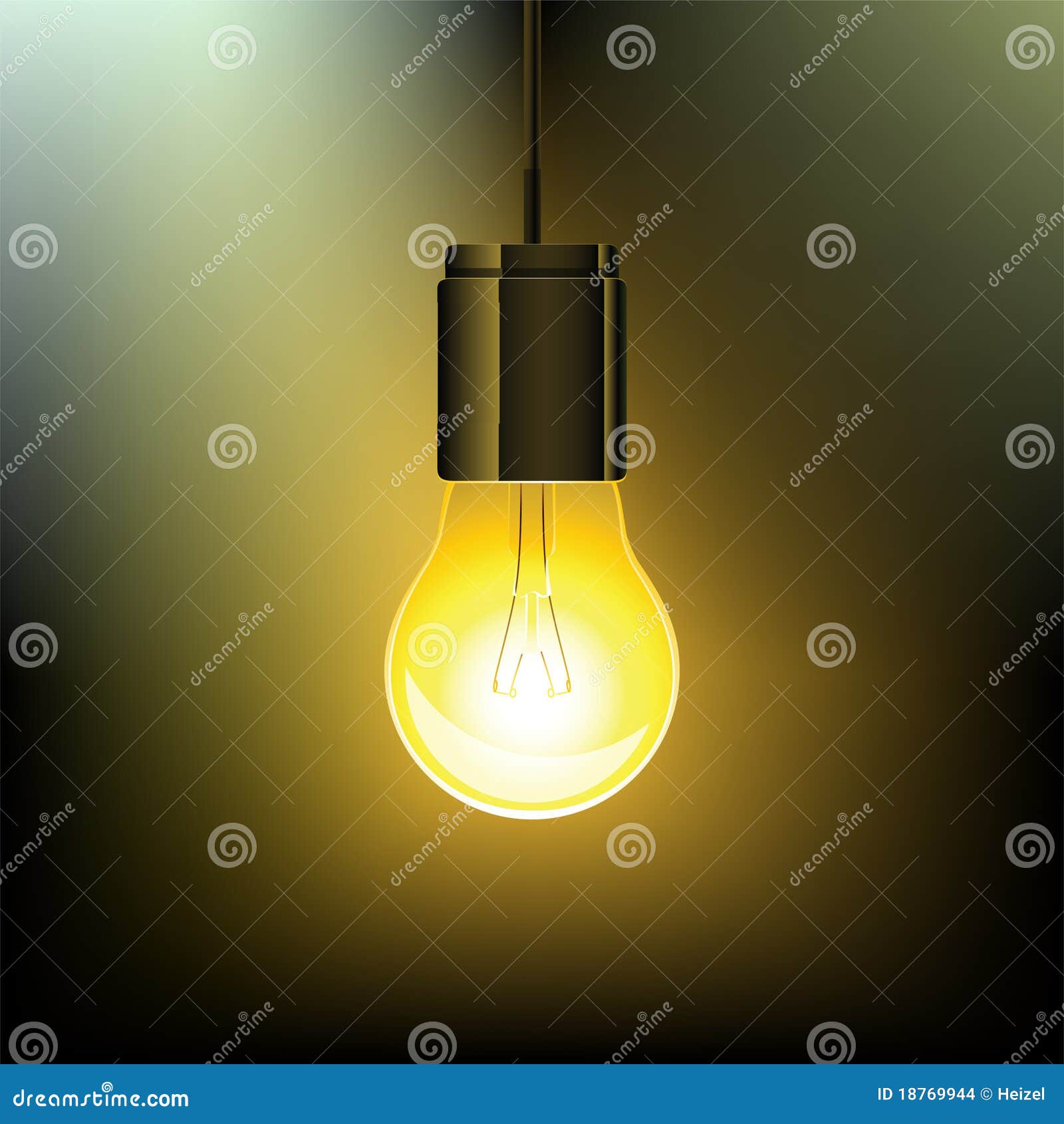 Glowing Light Bulb Stock Images Image 18769944
