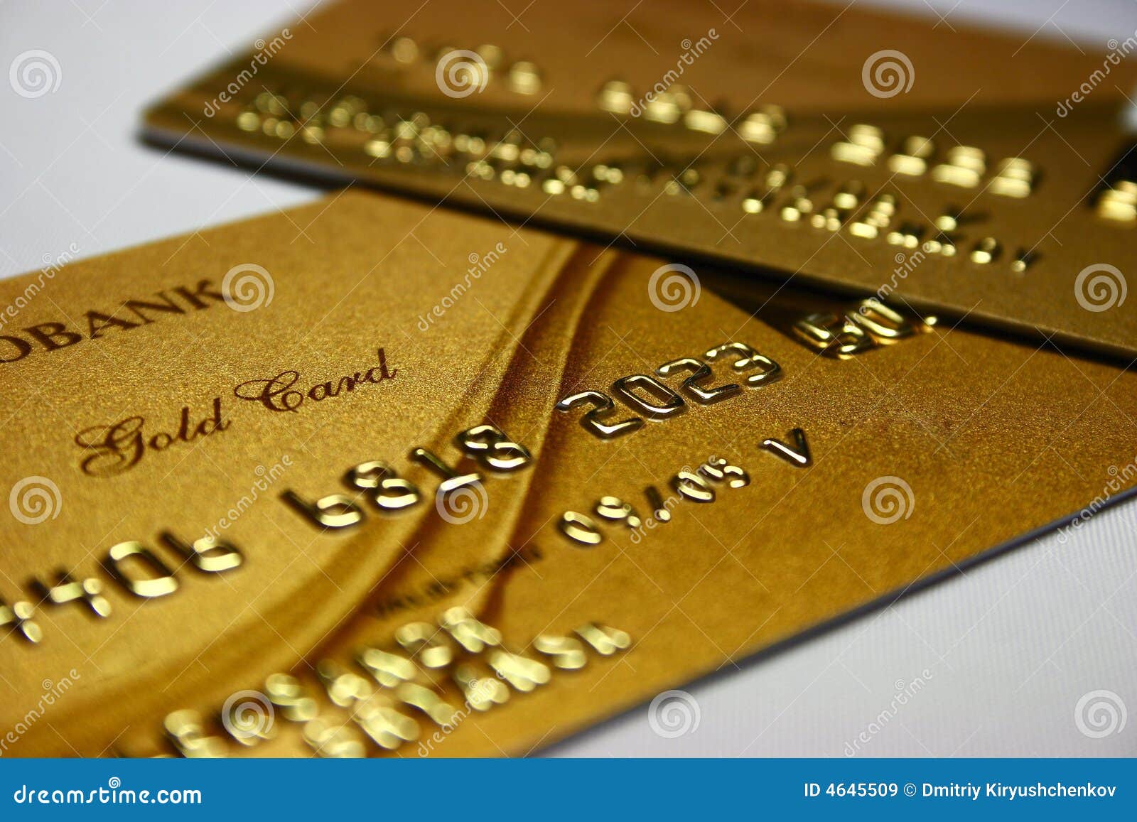 Gold Bank Card Royalty Free Stock Images - Image: 4645509