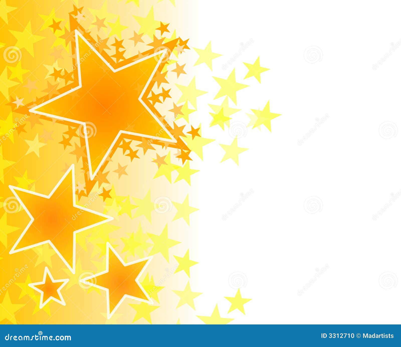 Gold Fading Stars Background