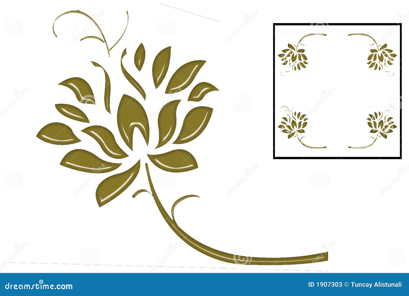 GOLD IVY IS FRAME, DESIGN LOVE Stock Photos  Image: 1907303