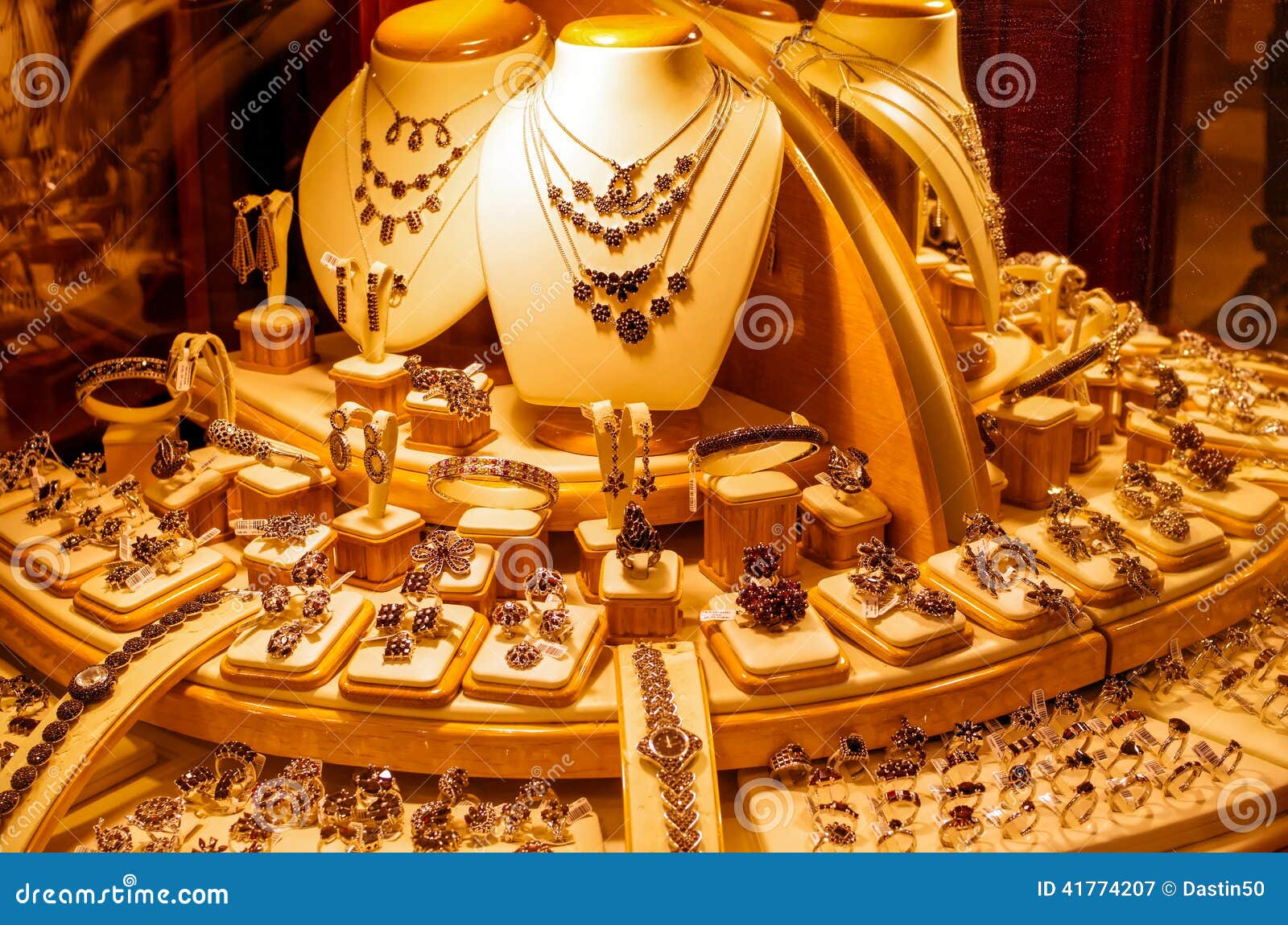 Gold Jewellery In A Shop Window Stock Photo Image 41774207