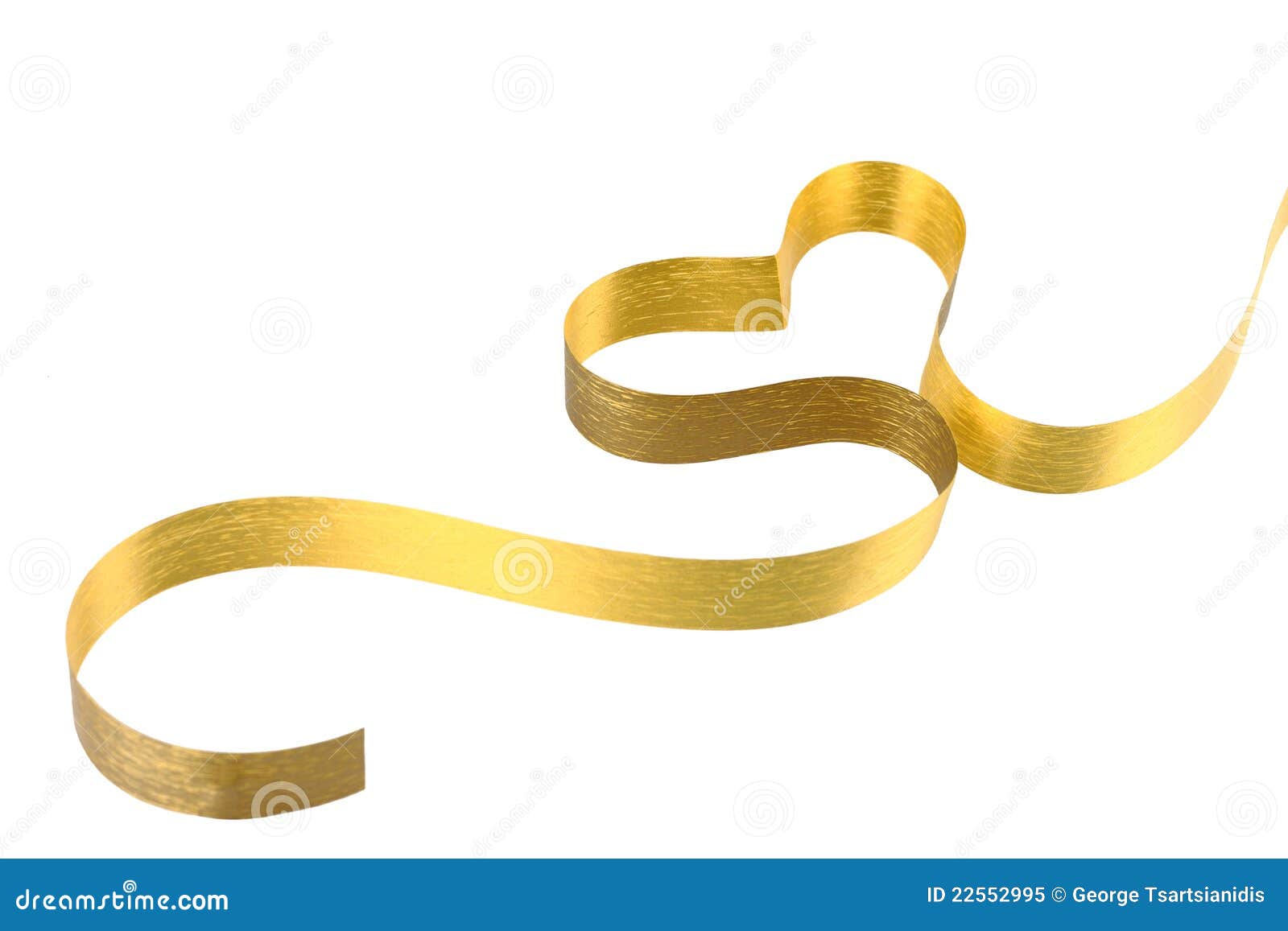 Gold ribbon heart