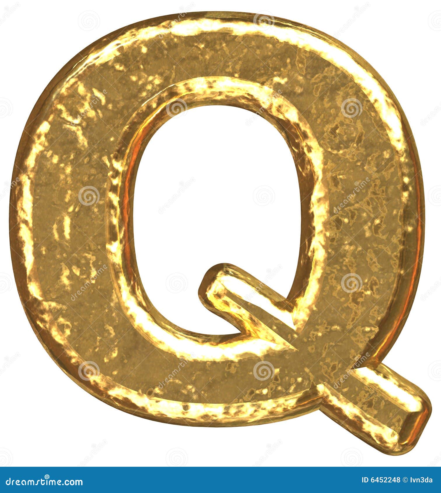 Golden Font Letter Q Royalty Free Stock Photos