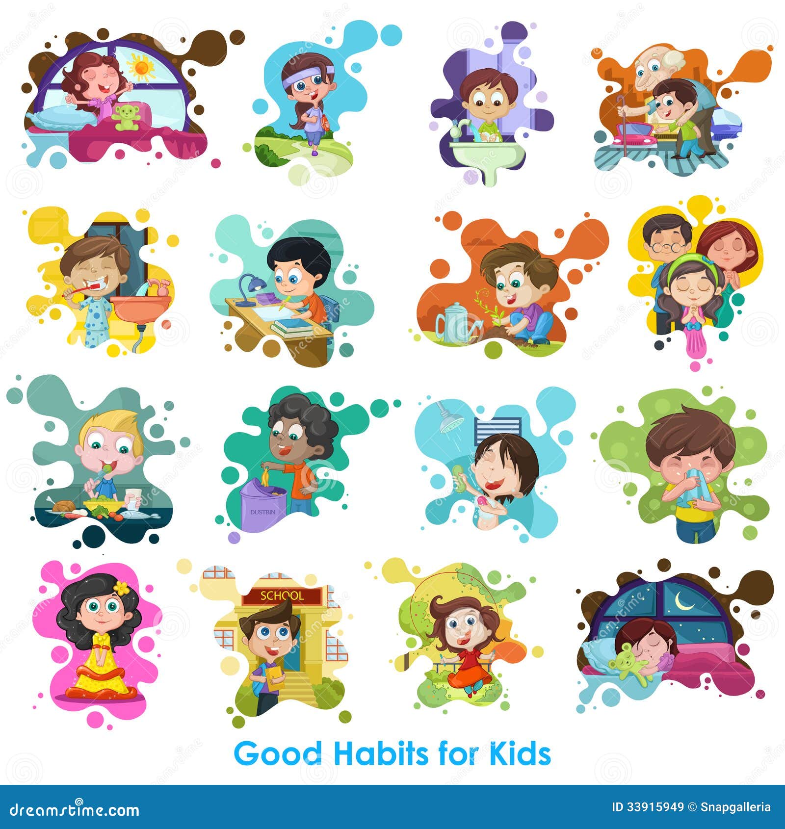 good habits chart easy to edit vector illustration 33915949