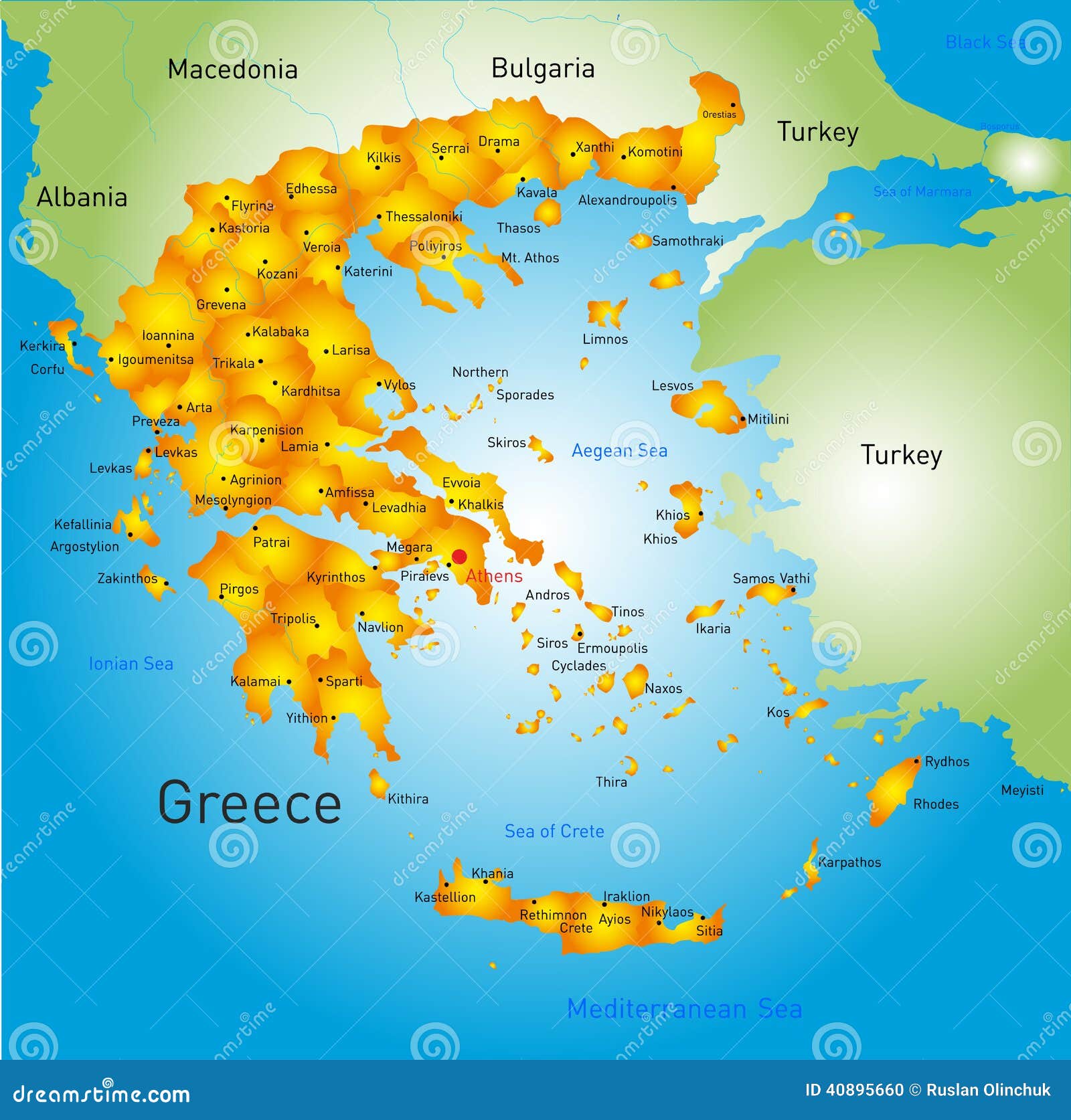 Greece Stock Vector Image 40895660