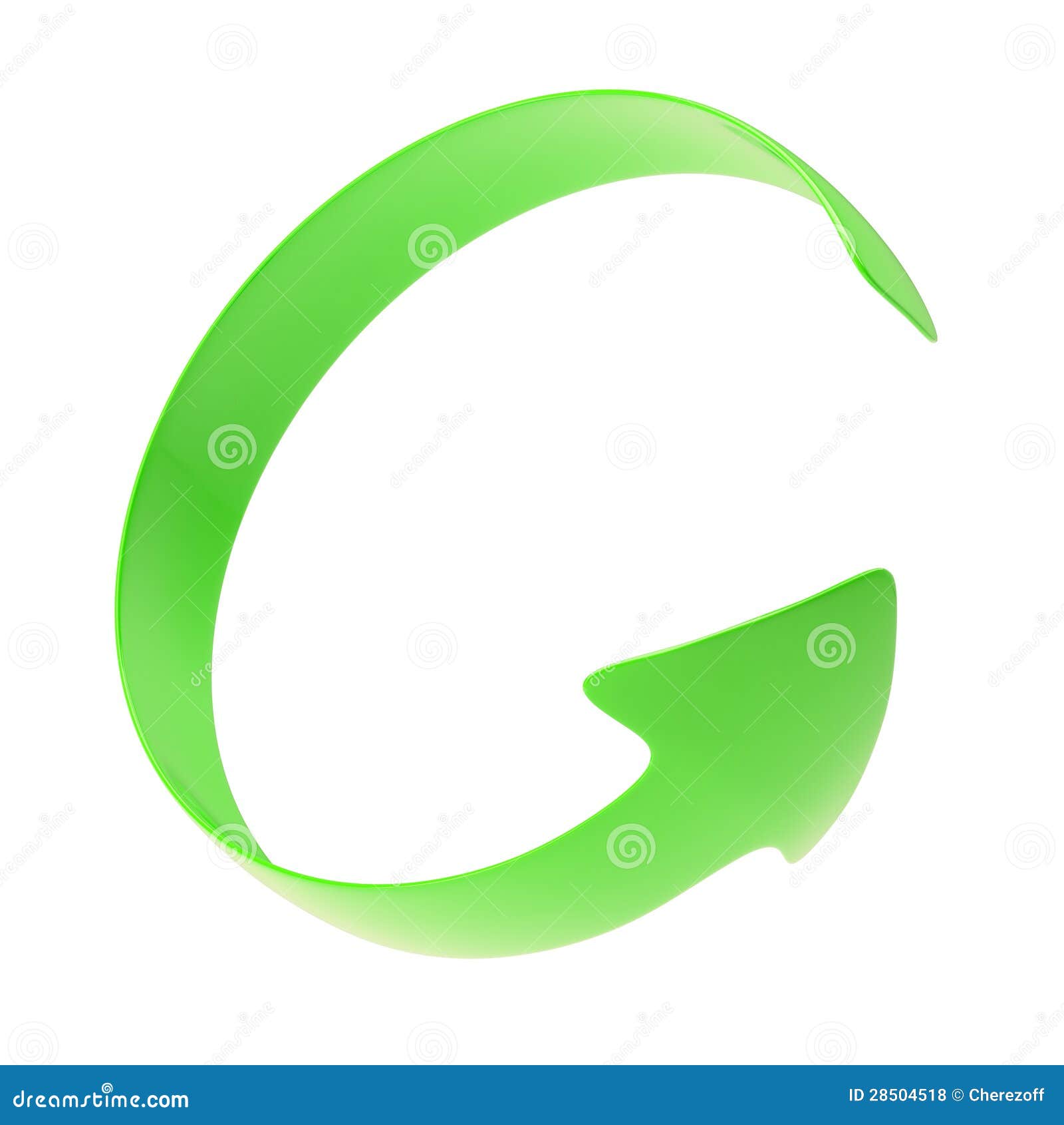 The Green Arrow Is Twisted Around The Green Arrow Is Twisted Around Royalty Free Stock