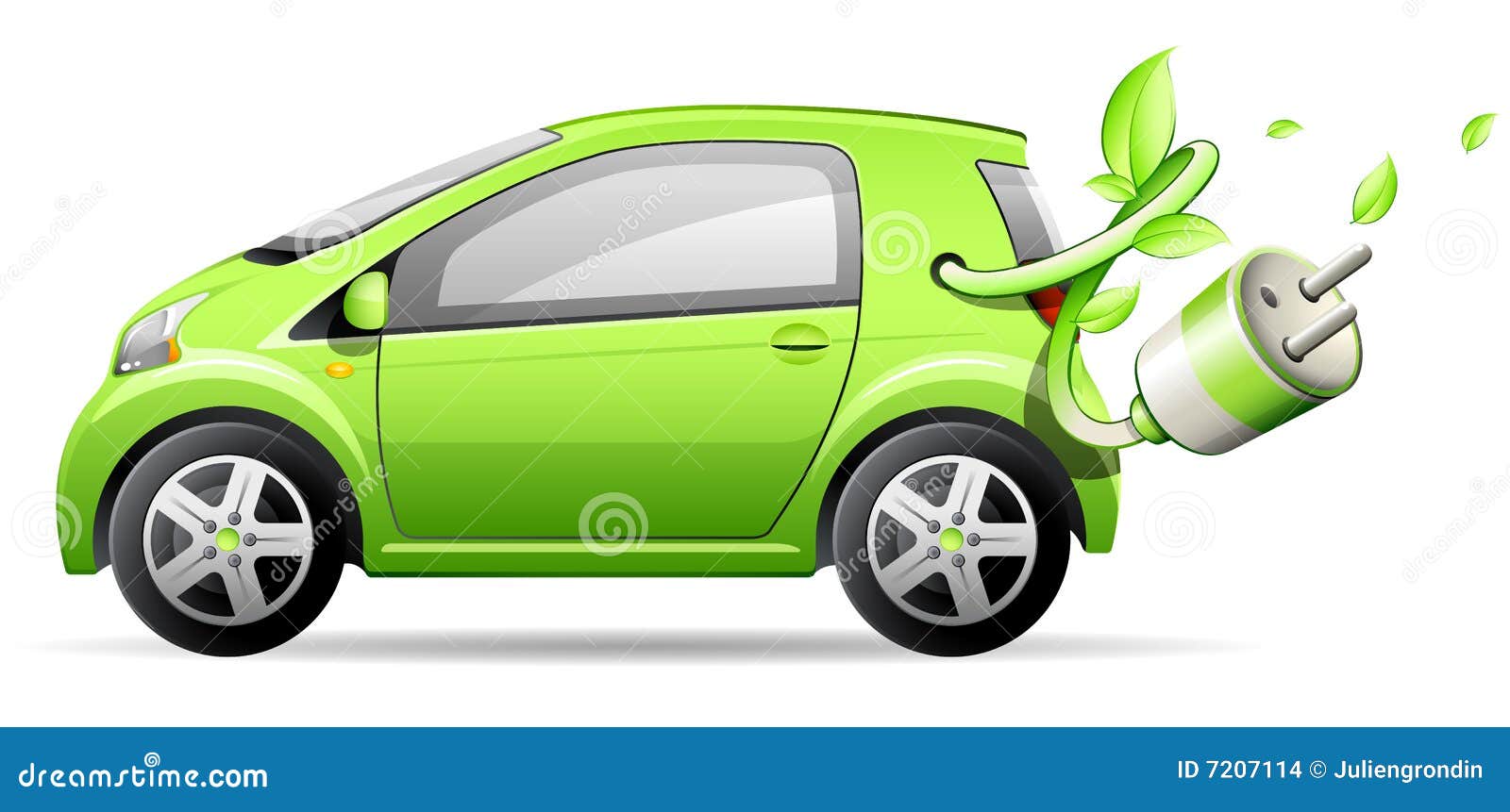 Green Electric Car Stock Images Image 7207114